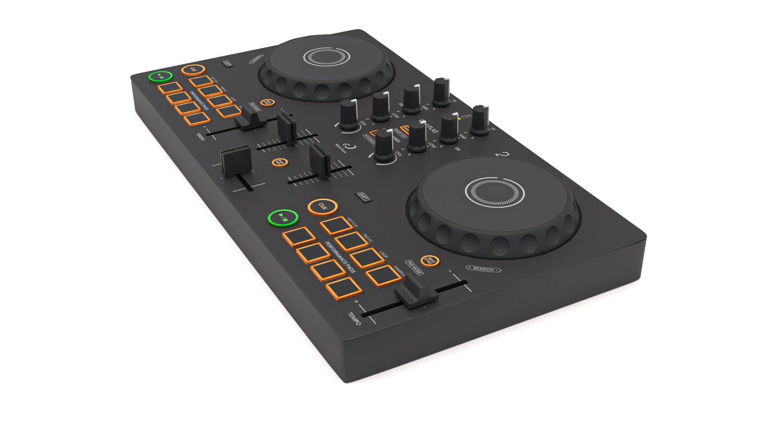 Pioneer AlphaTheta DDJ-FLX2 DJ controller 3D model_3