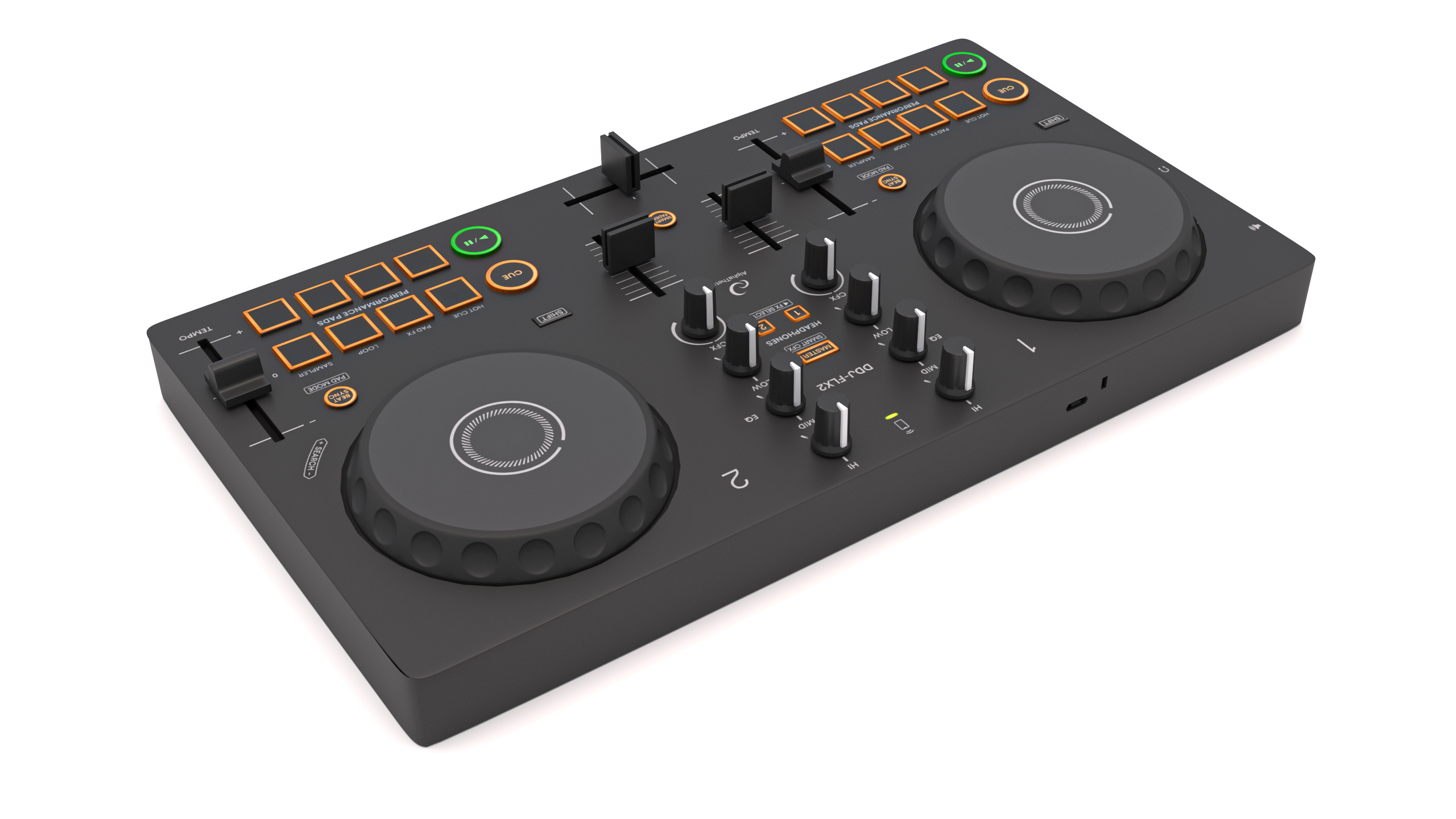 Pioneer AlphaTheta DDJ-FLX2 DJ controller 3D model_4