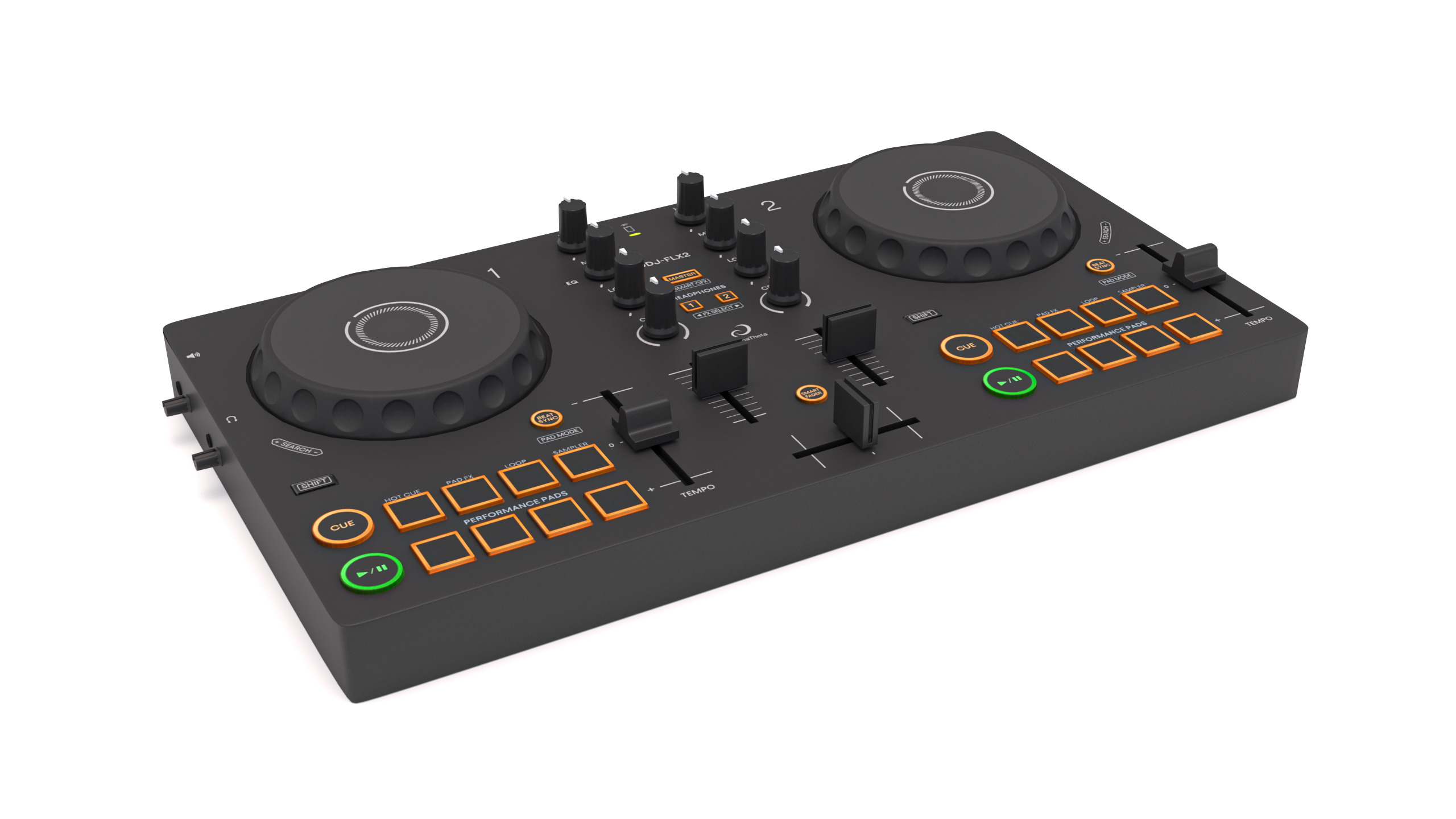 Pioneer AlphaTheta DDJ-FLX2 DJ controller 3D model_1