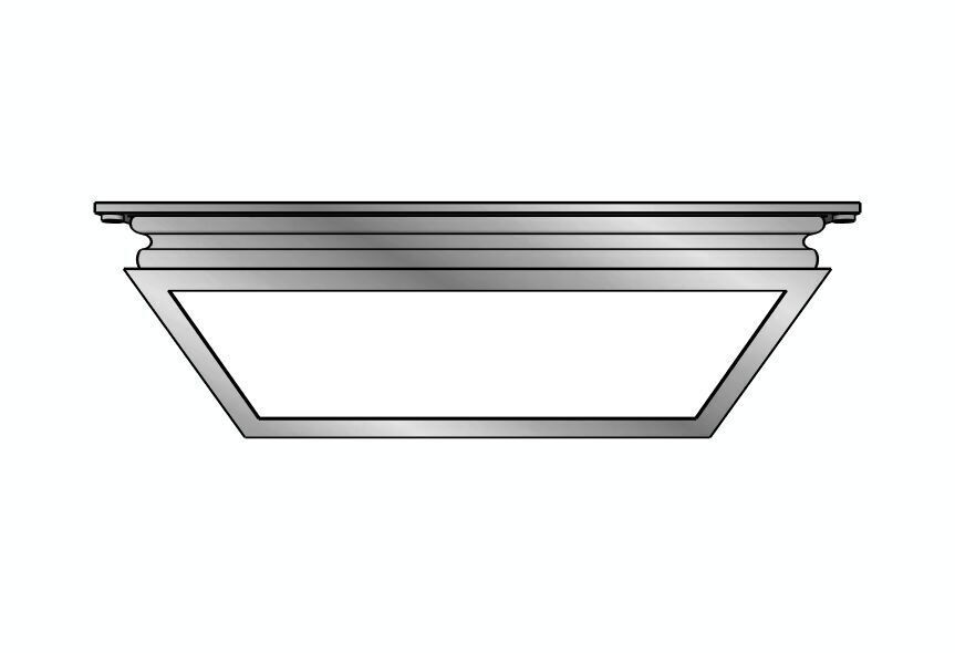 Oakland Flush Ceiling Light by Vaughan 3D model_1