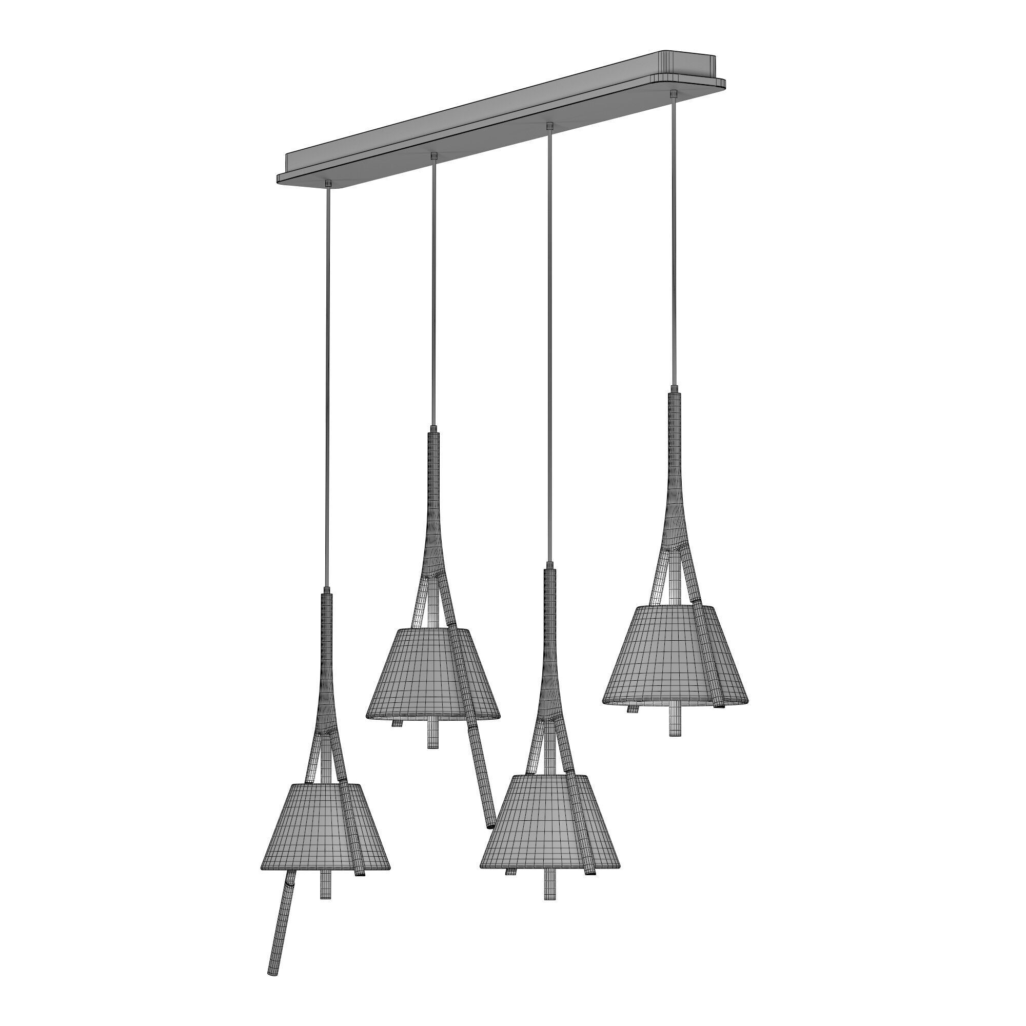Nanzhi Wood Pendant Lamp 3D model_5