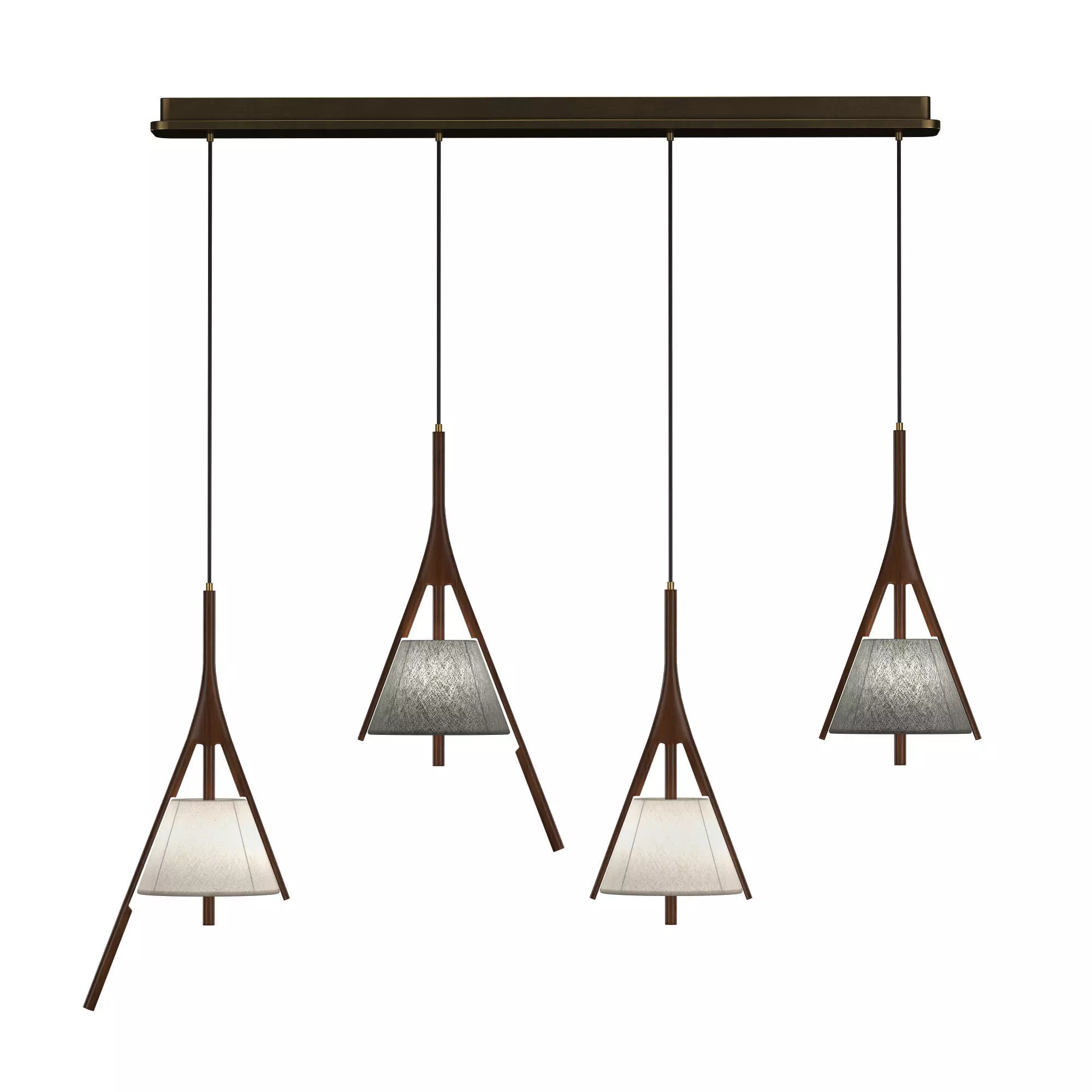 Nanzhi Wood Pendant Lamp 3D model_0