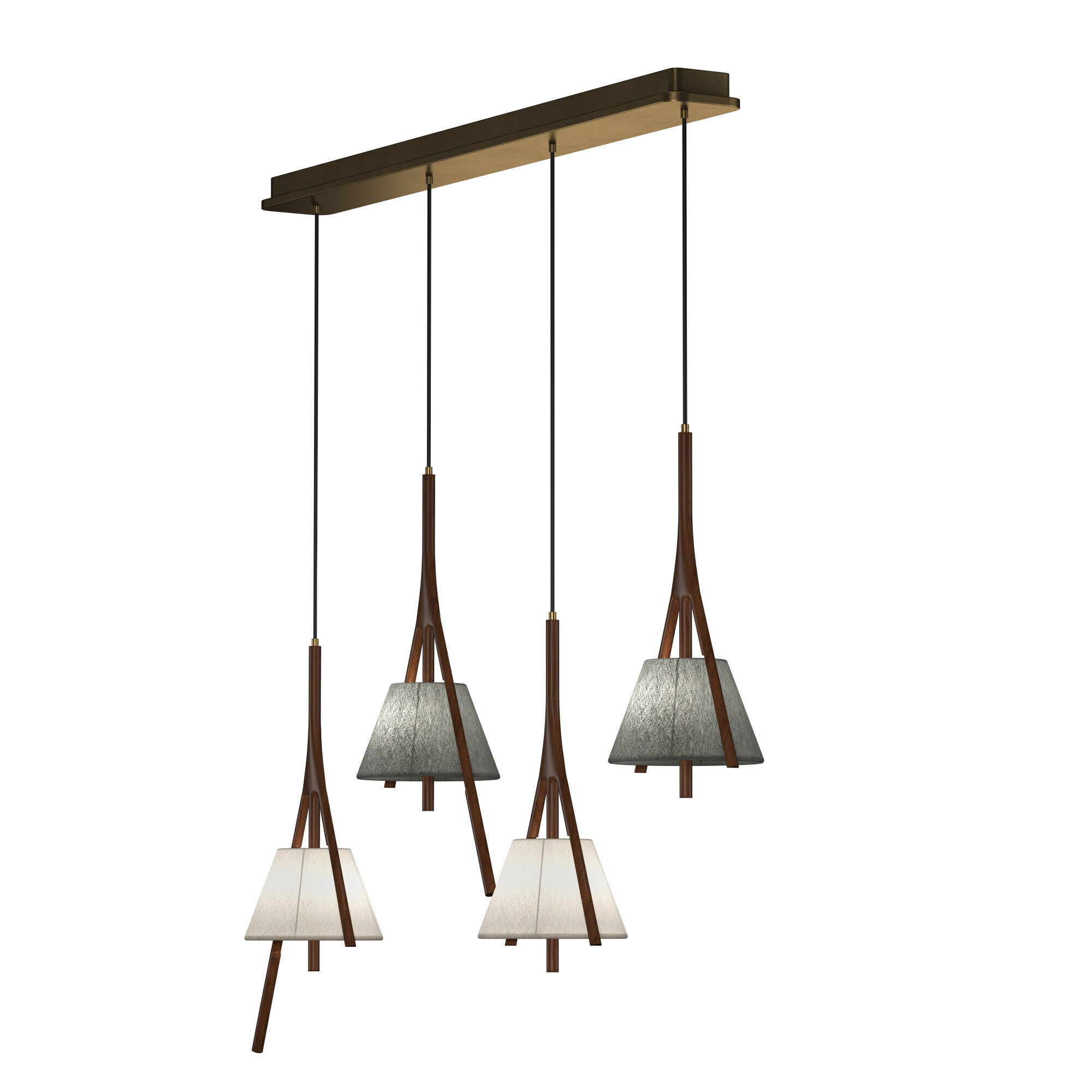 Nanzhi Wood Pendant Lamp 3D model_4
