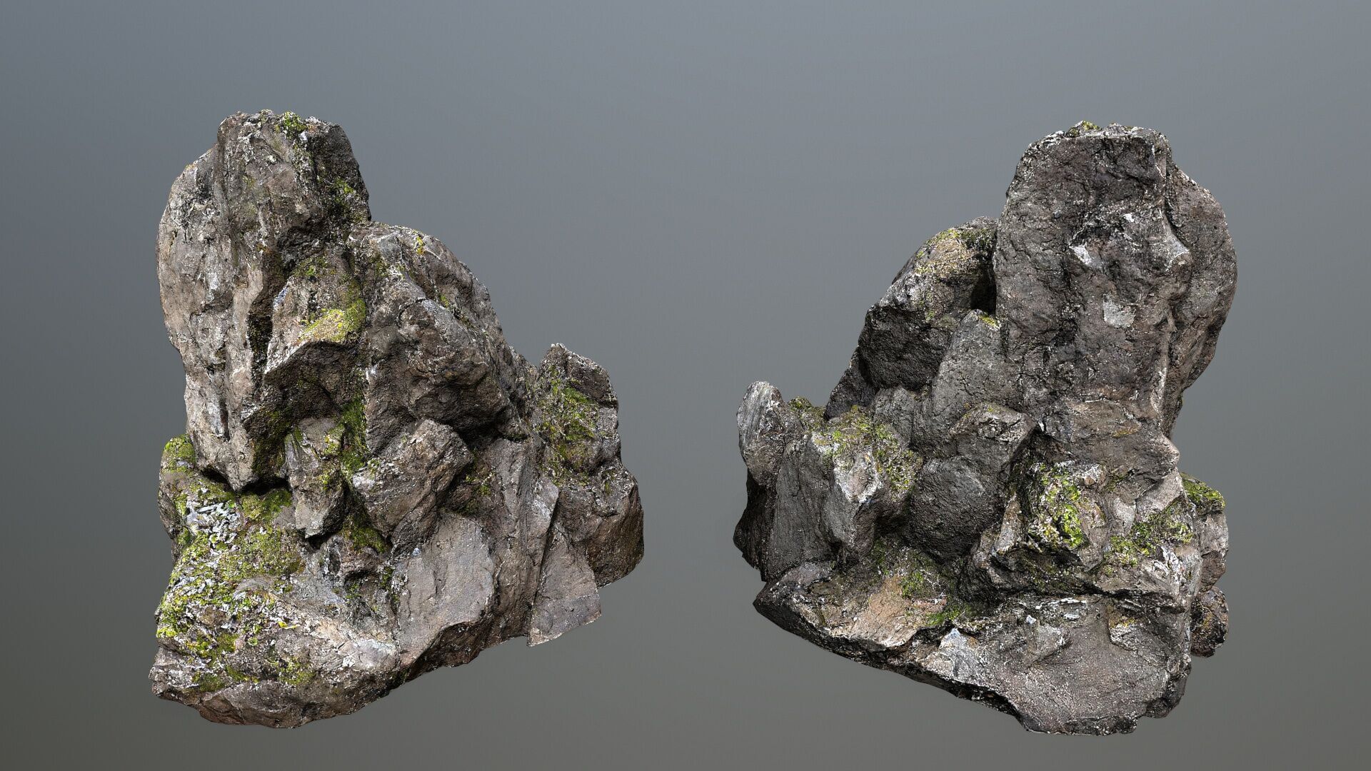 cliff rocks Low-poly 3D model_5