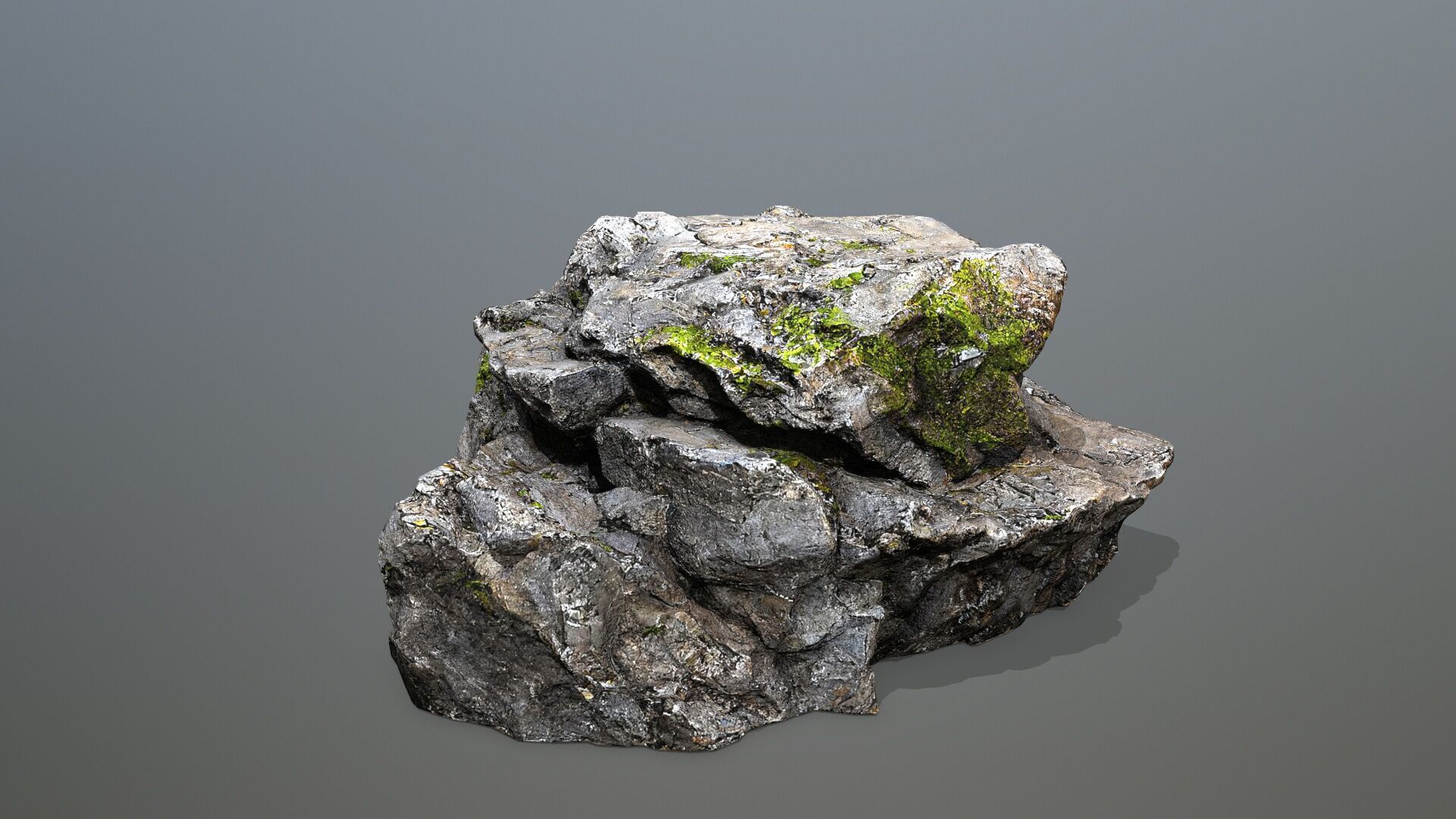 cliff rocks Low-poly 3D model_16
