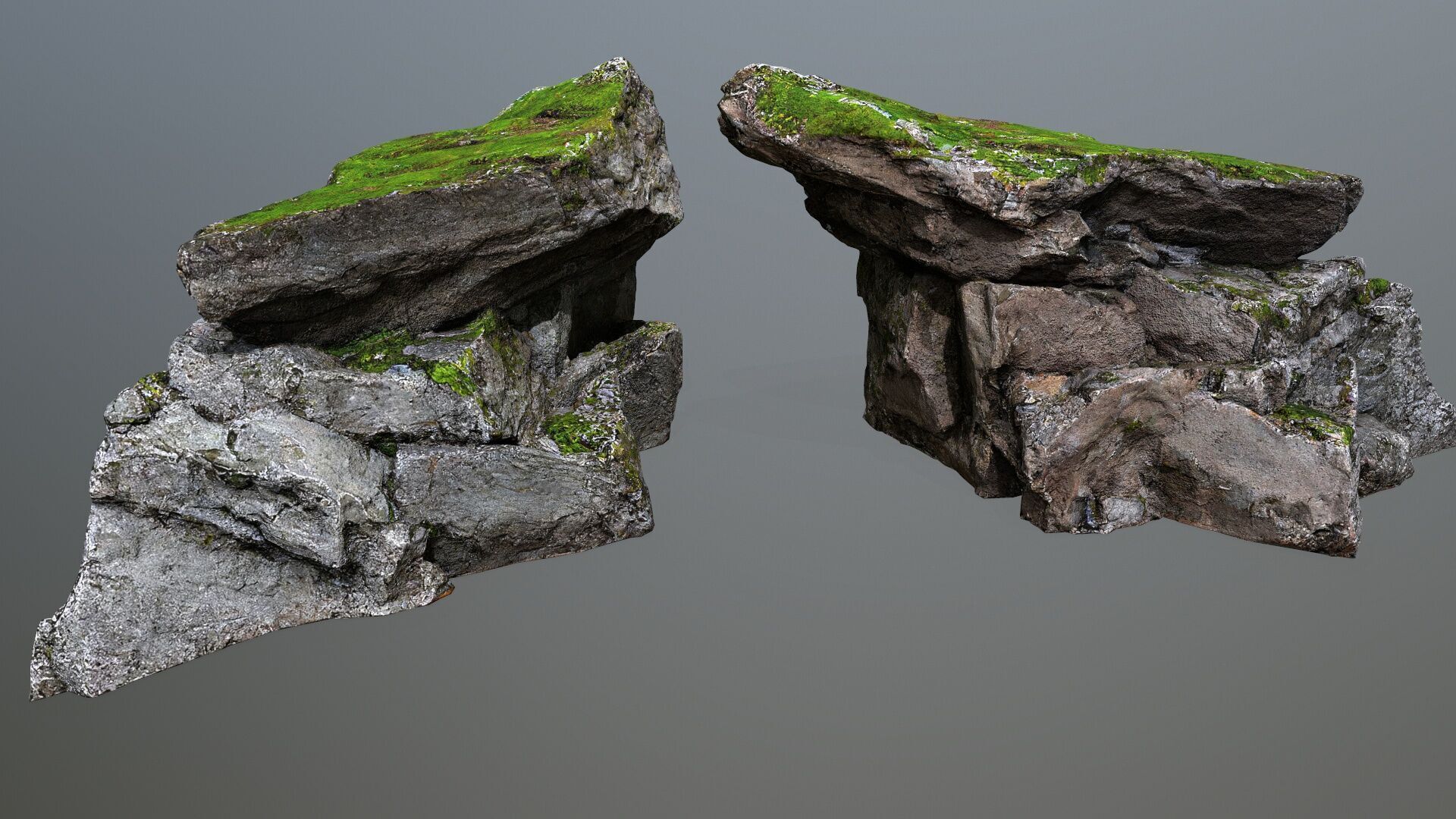 cliff rocks Low-poly 3D model_8