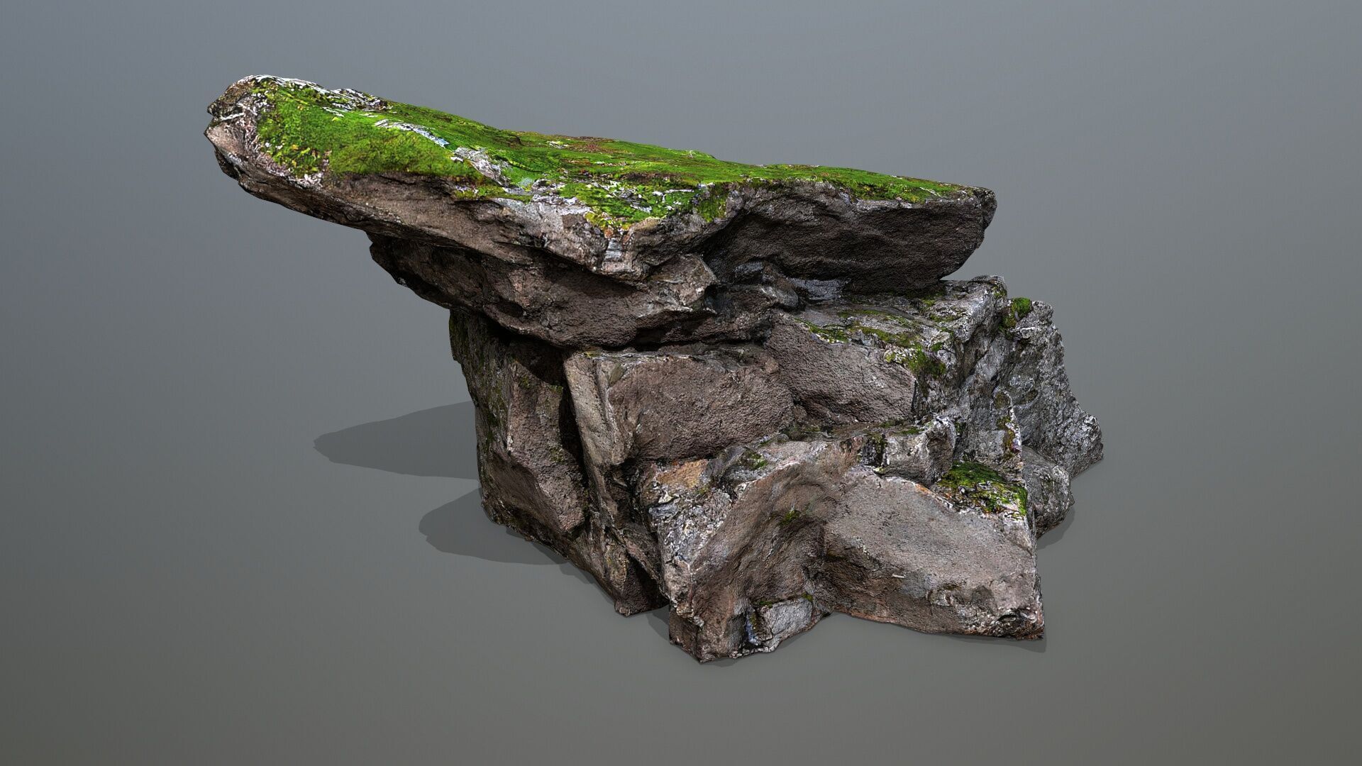 cliff rocks Low-poly 3D model_15
