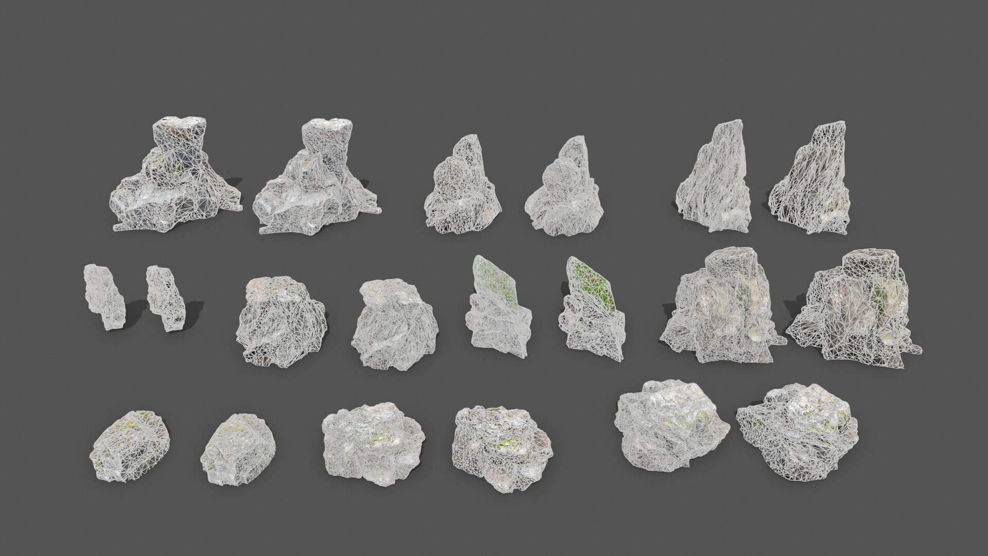 cliff rocks Low-poly 3D model_26