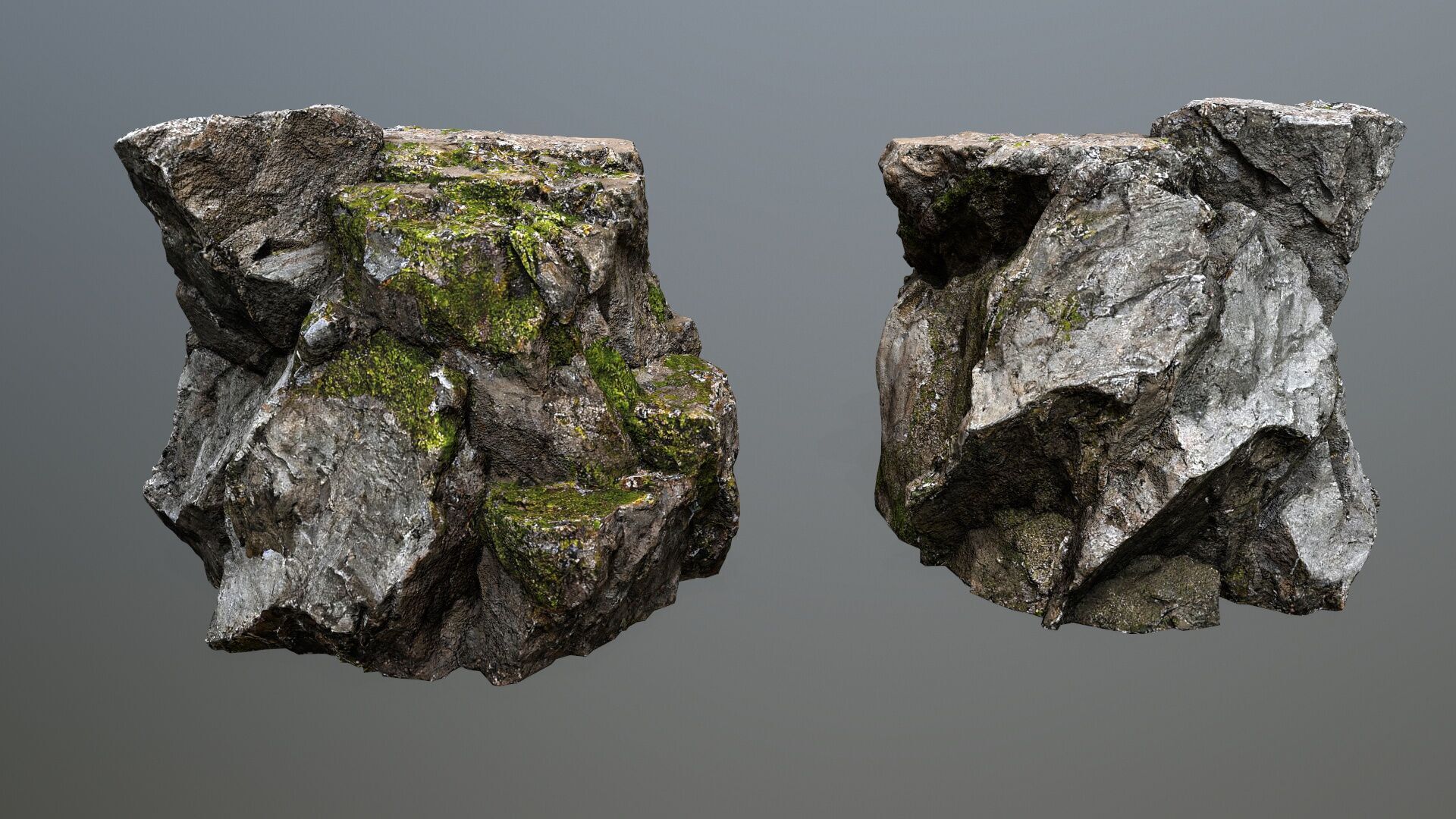 cliff rocks Low-poly 3D model_24