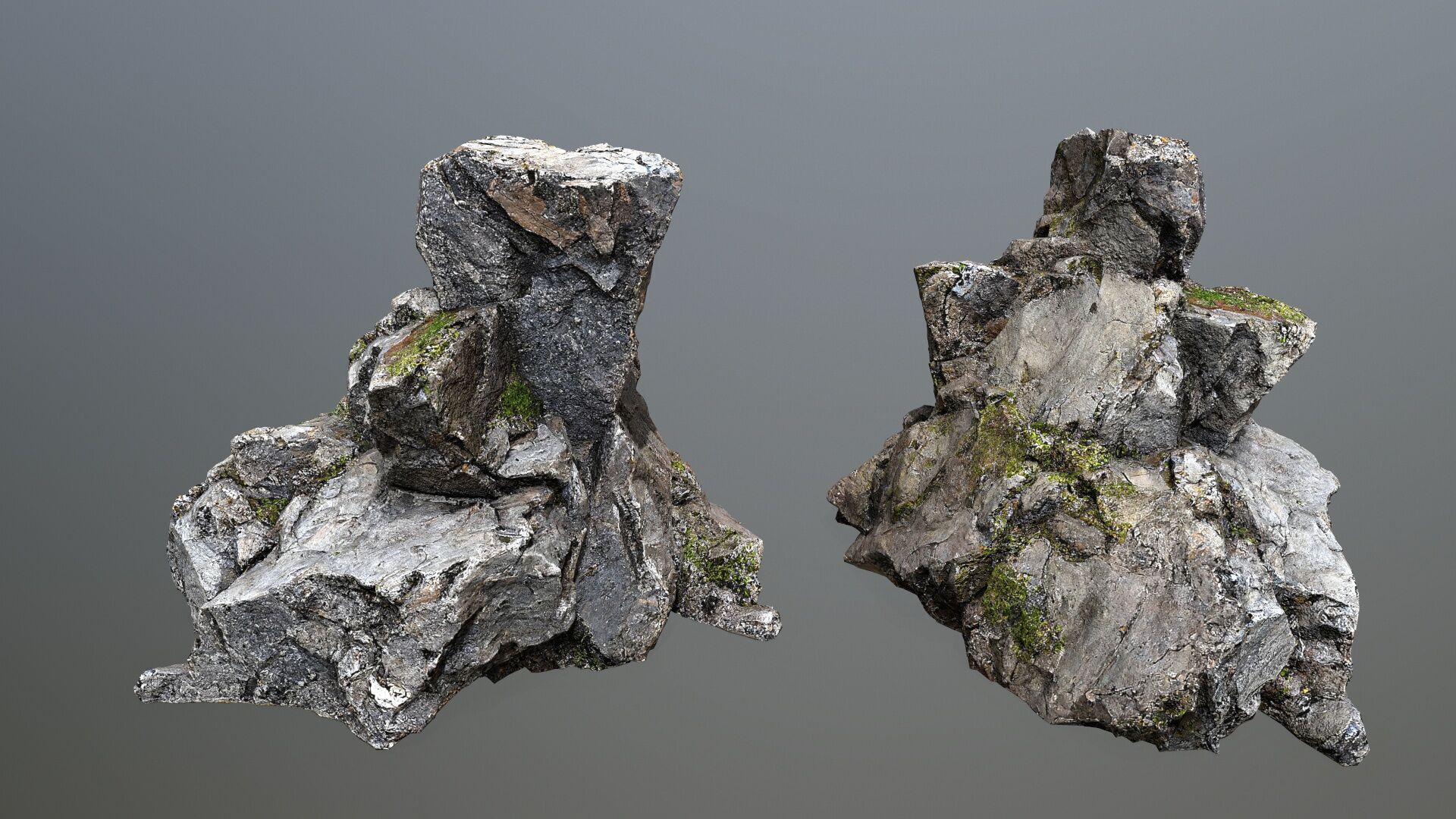 cliff rocks Low-poly 3D model_21