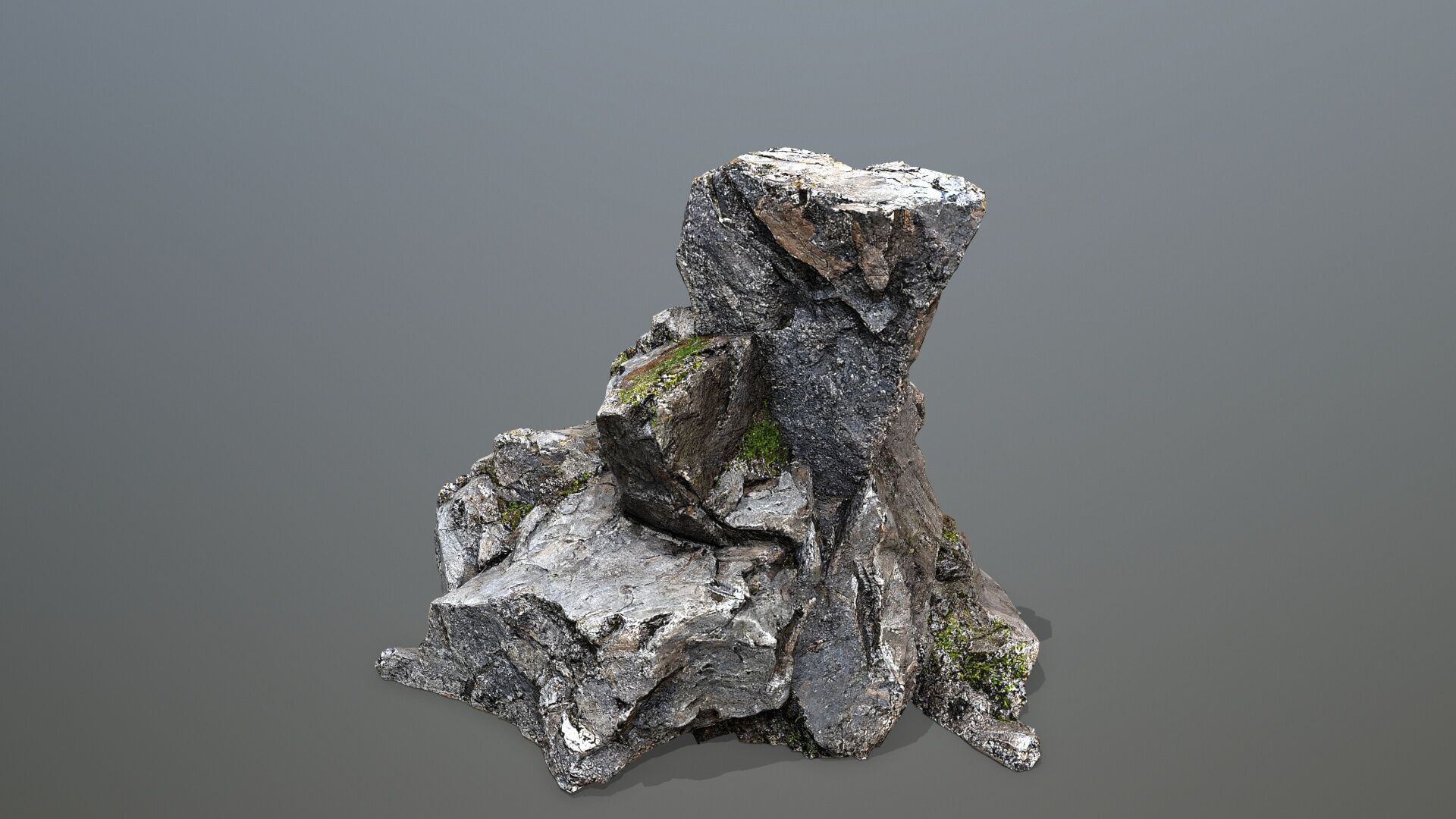 cliff rocks Low-poly 3D model_17