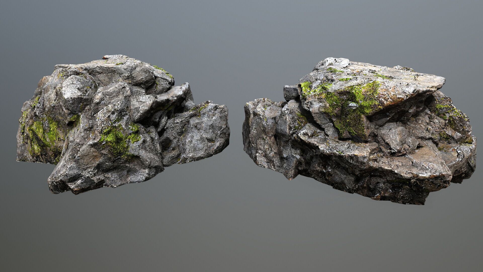 cliff rocks Low-poly 3D model_20
