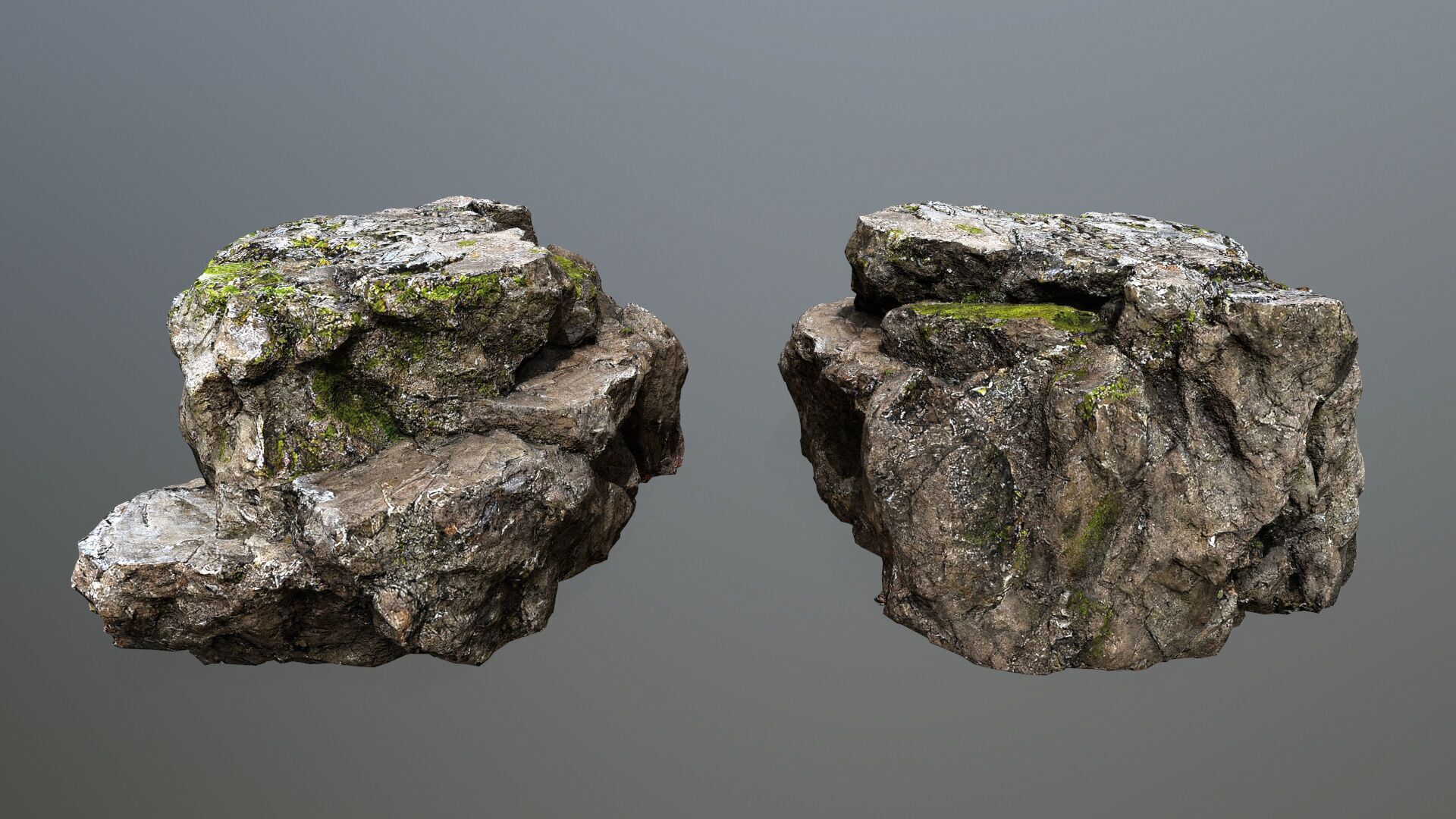cliff rocks Low-poly 3D model_4