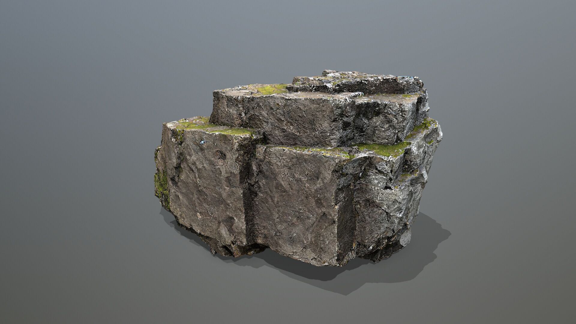 cliff rocks Low-poly 3D model_14