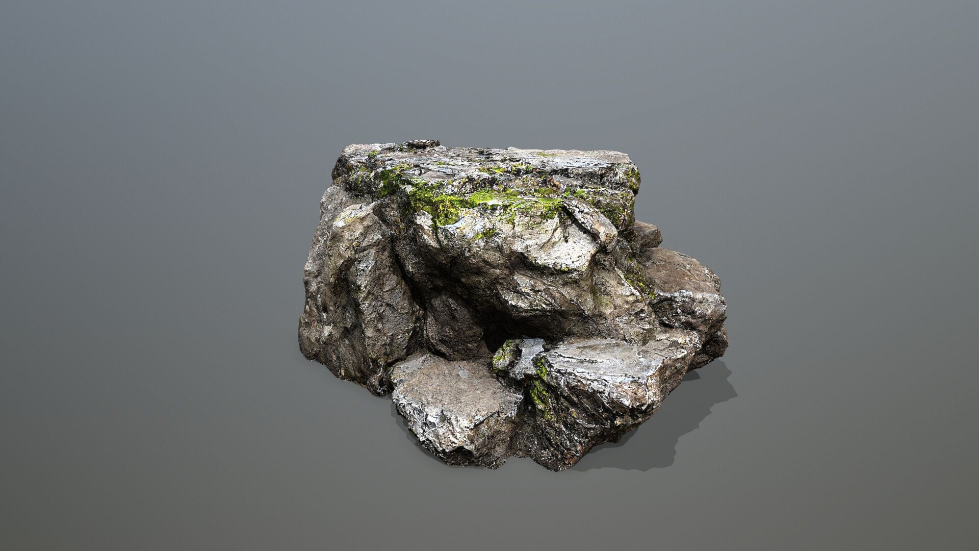 cliff rocks Low-poly 3D model_11