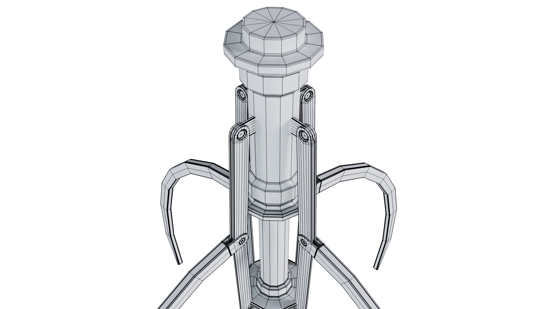 Metal Claw 19 with RIG 3D model_12