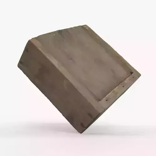 Photorealistic 3D scan of old wooden toolbox