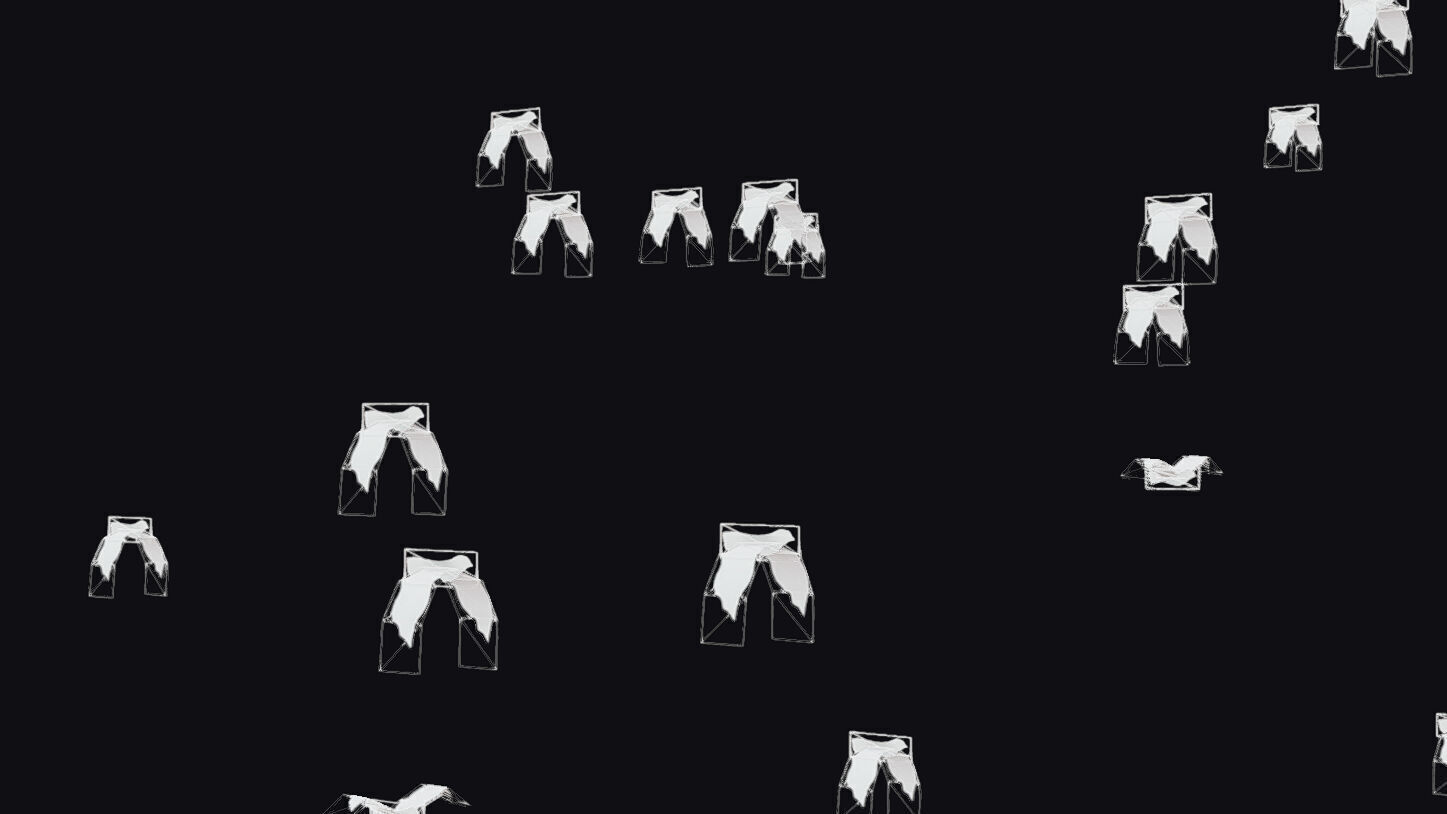 Flock White Bird Animated Swarm Dove Shoal Birds Seagull Low-poly 3D model_16