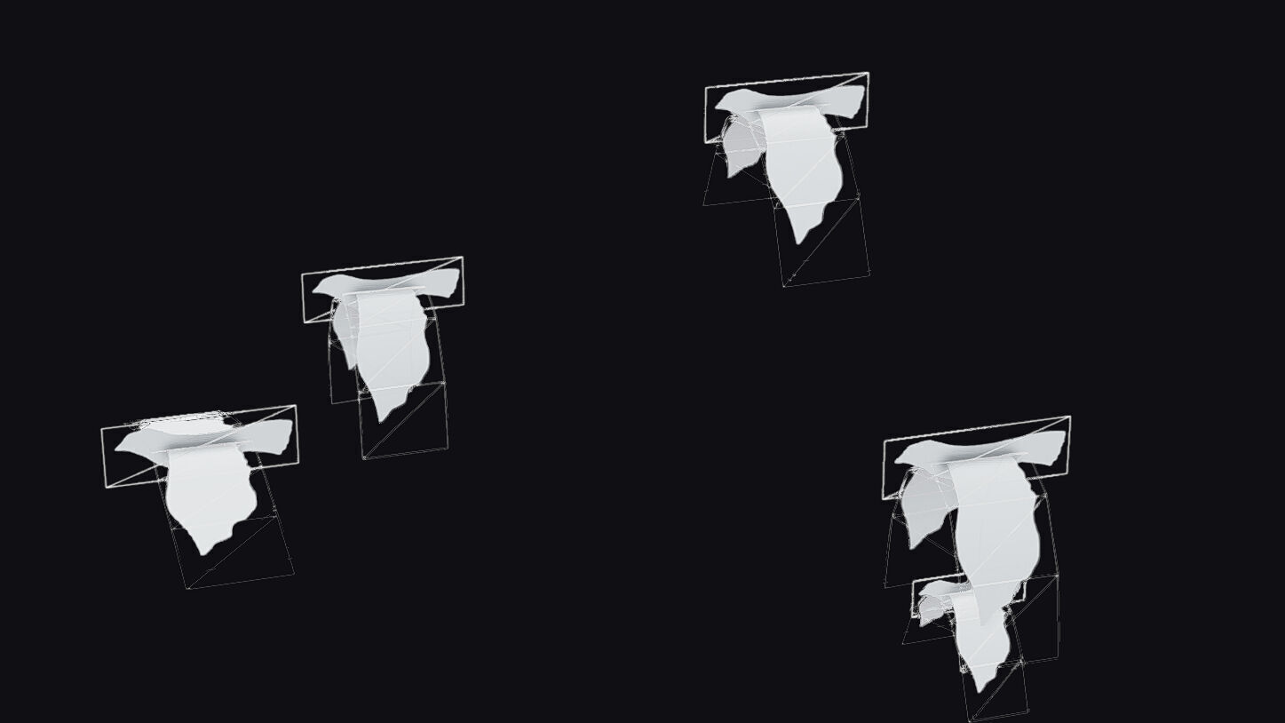 Flock White Bird Animated Swarm Dove Shoal Birds Seagull Low-poly 3D model_19