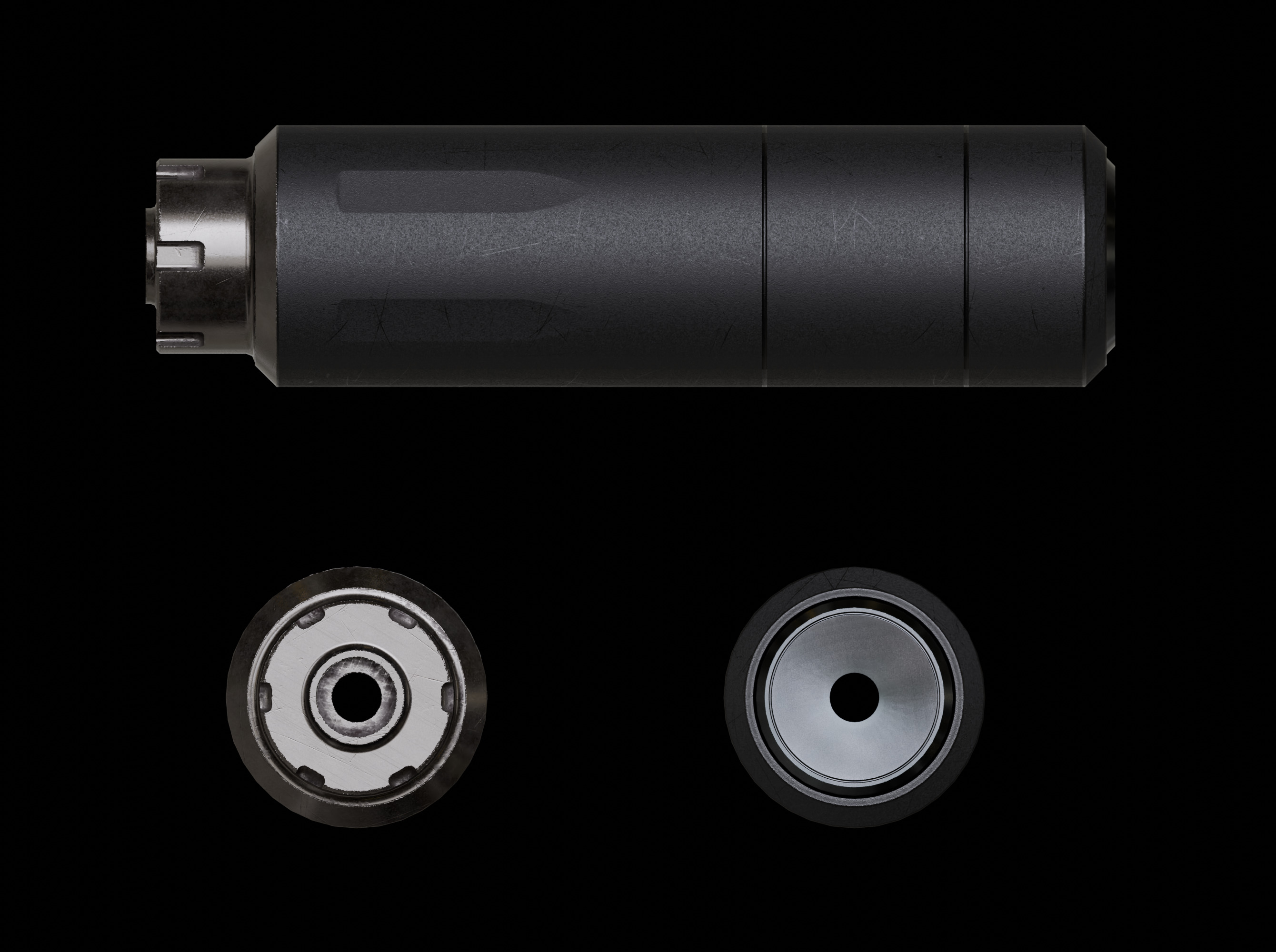 Suppressor Pack PBR Low Poly Low-poly 3D model_12