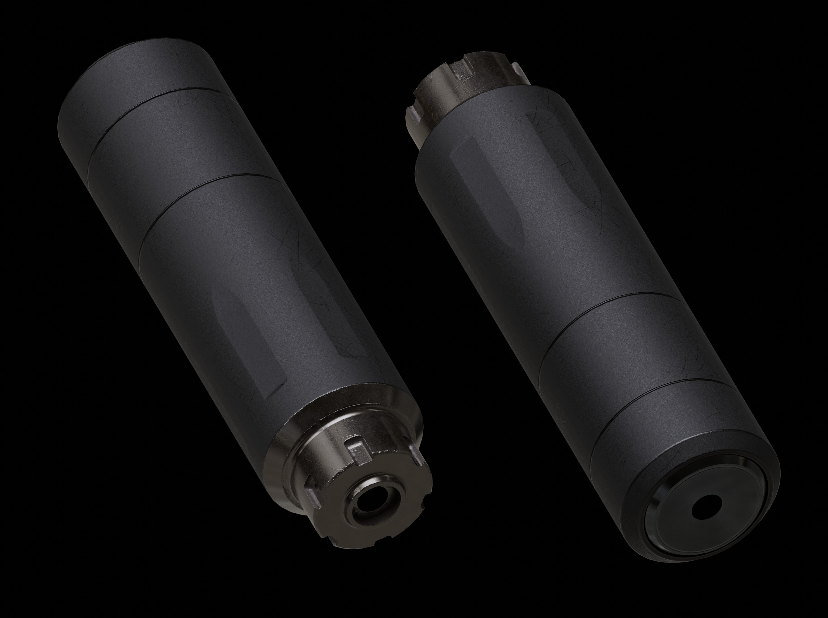 Suppressor Pack PBR Low Poly Low-poly 3D model_8