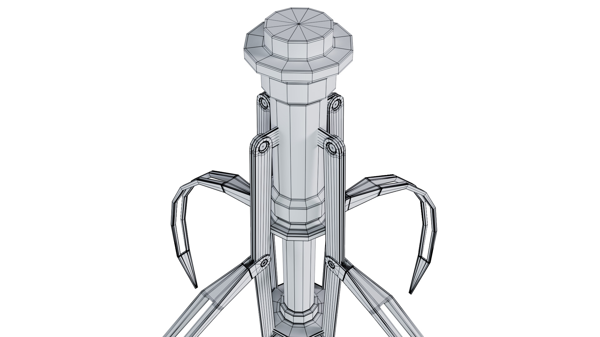Metal Claw 26 with RIG 3D model_13