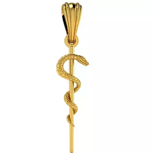 Caduceus Symbol Necklace Nurse Doctor Charm Pendant Jewelry