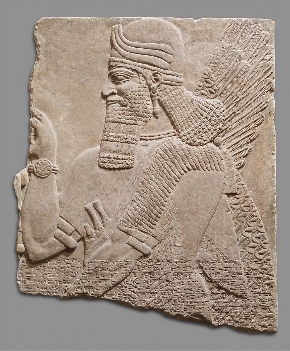 Assyrian Relief panel 3D print model_4