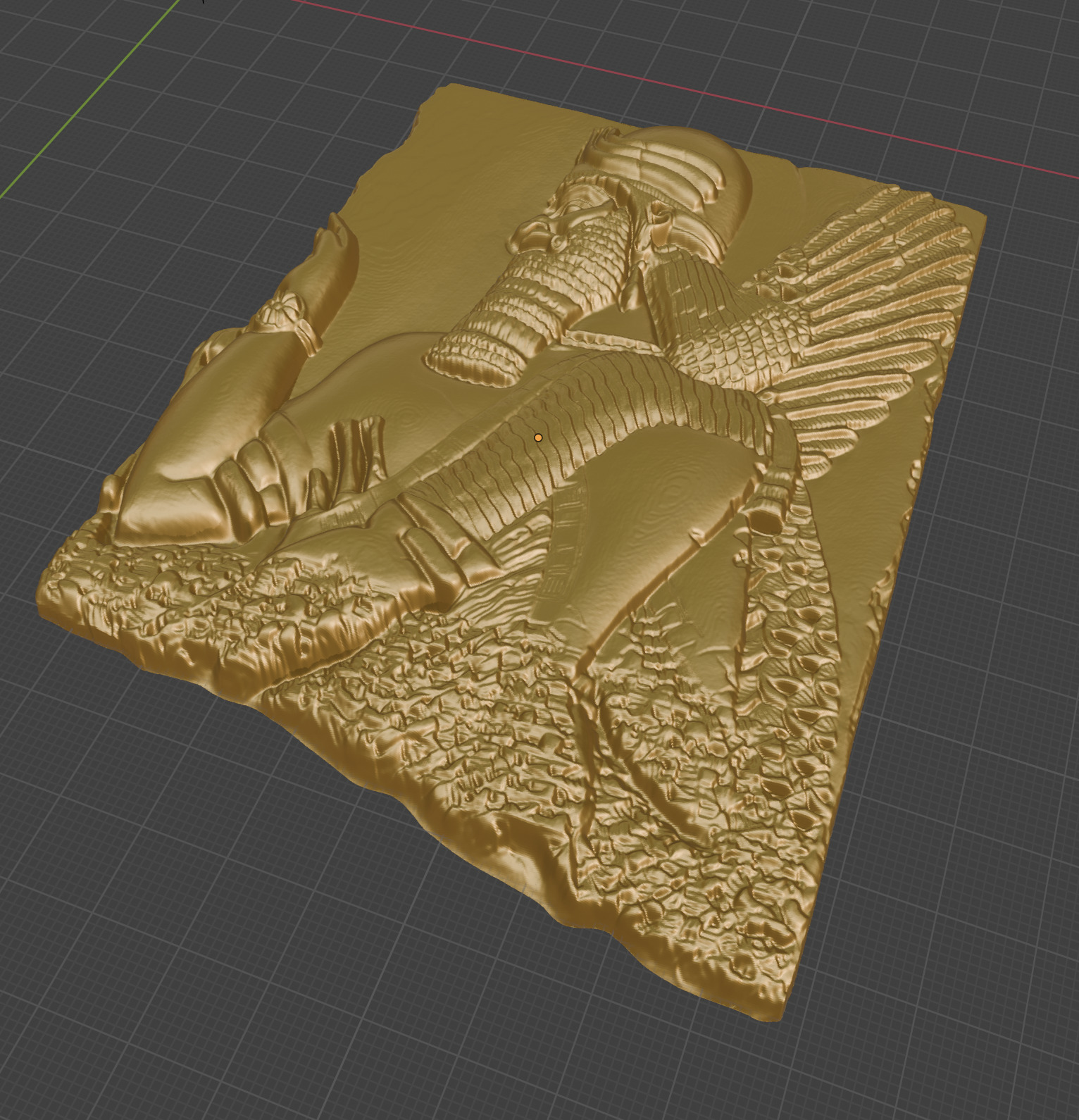 Assyrian Relief panel 3D print model_1