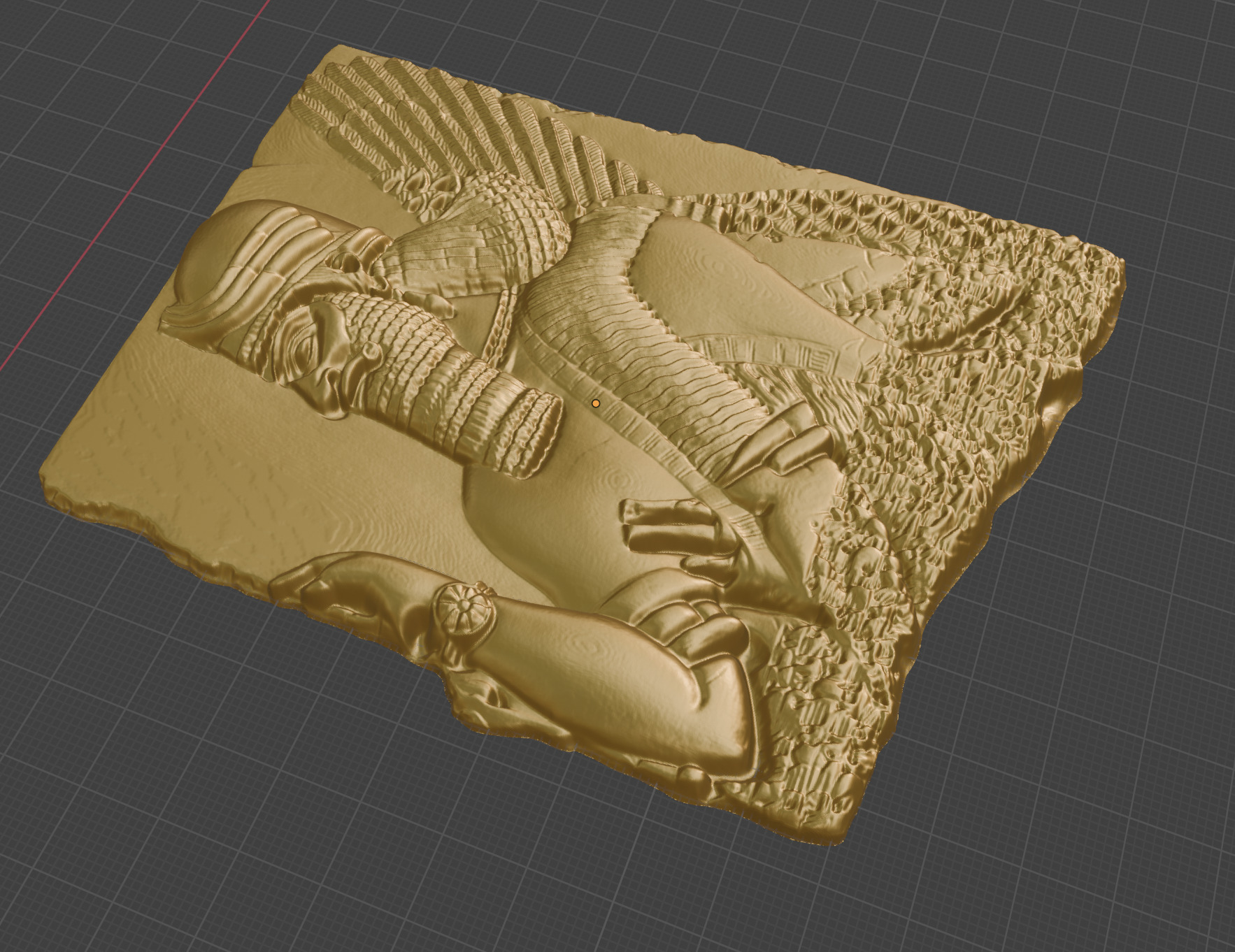 Assyrian Relief panel 3D print model_2