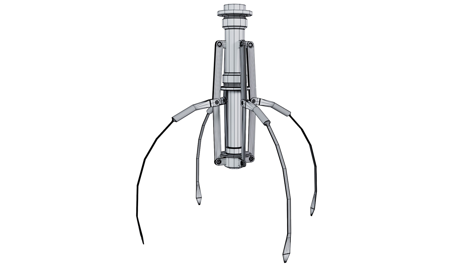 Metal Claw 28 with RIG 3D model_11