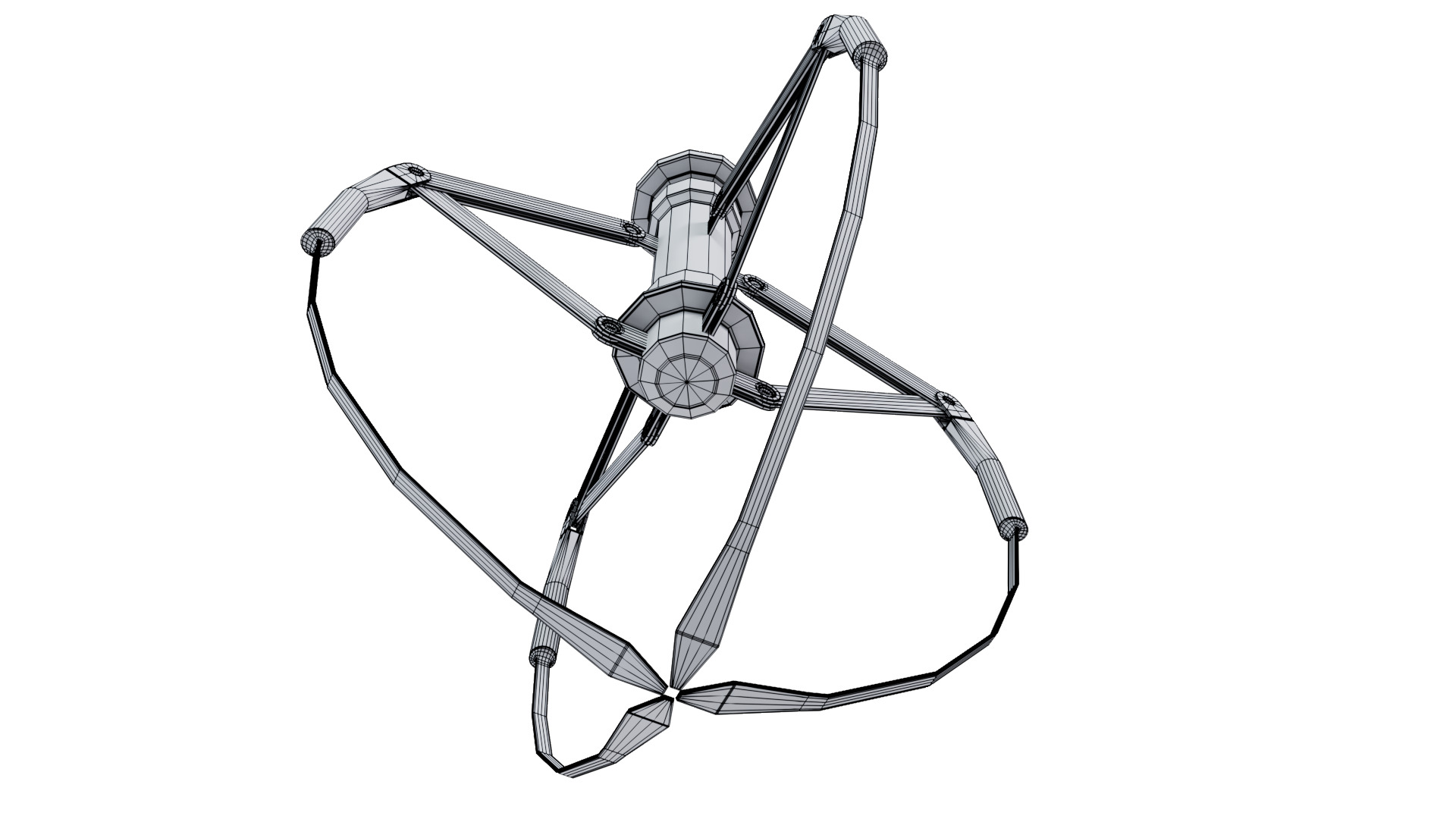 Metal Claw 28 with RIG 3D model_16