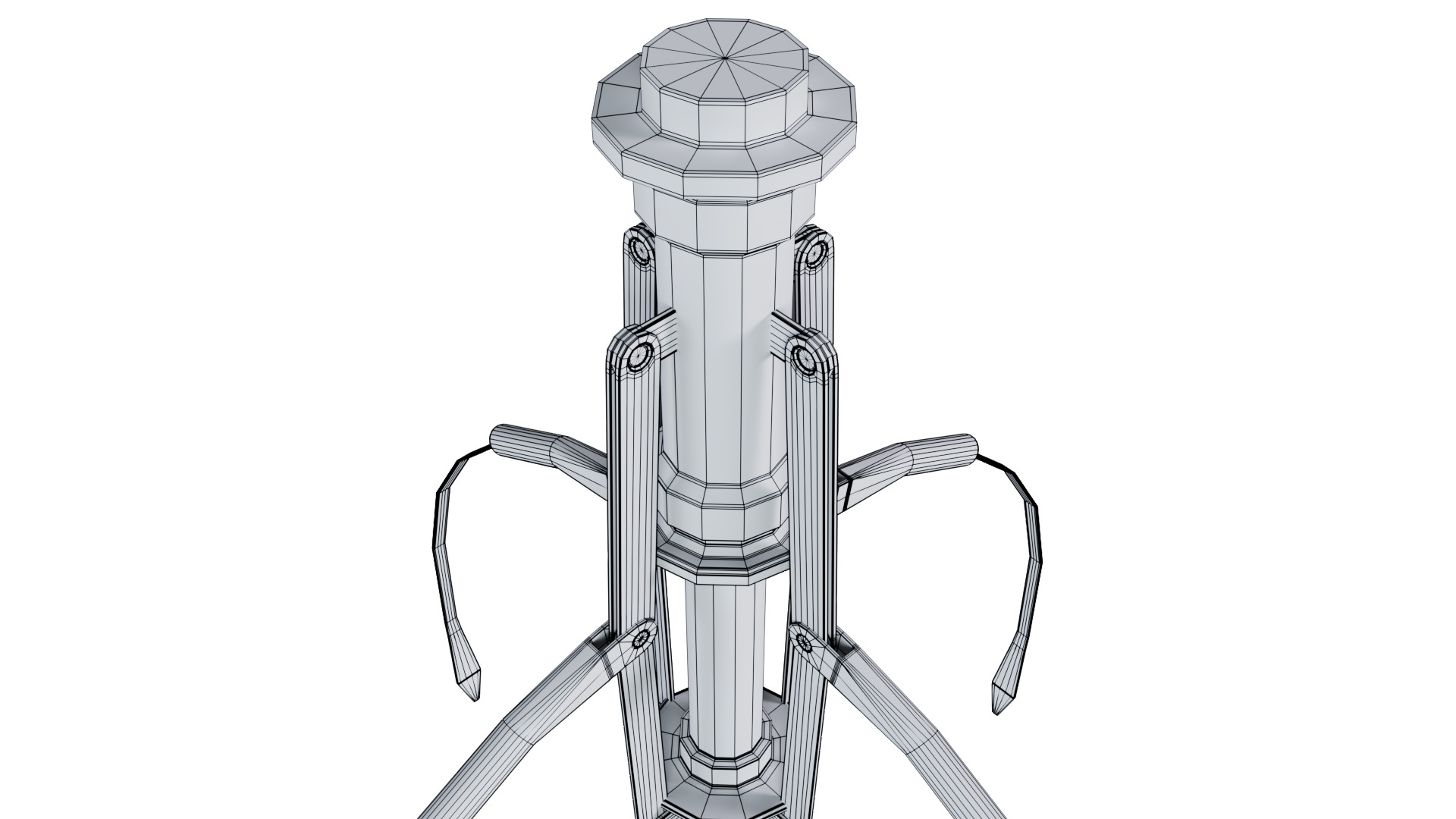 Metal Claw 28 with RIG 3D model_12
