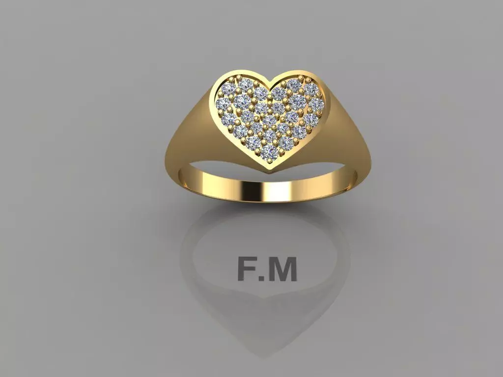 Ring love  3D print model_0