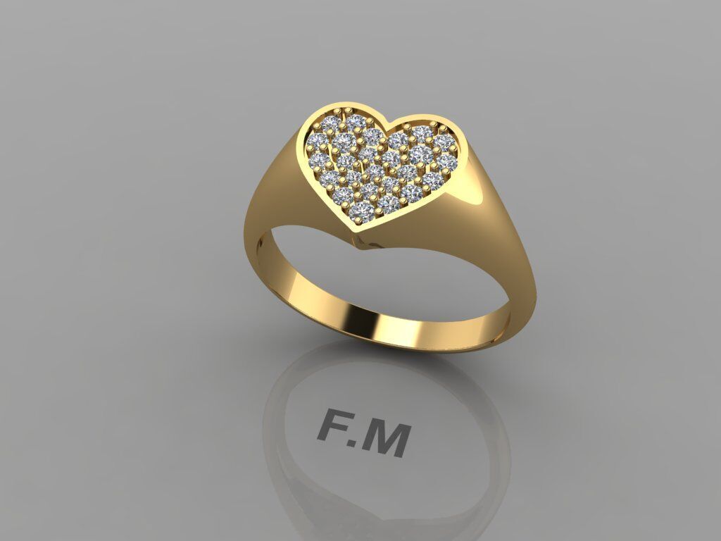Ring love  3D print model_1