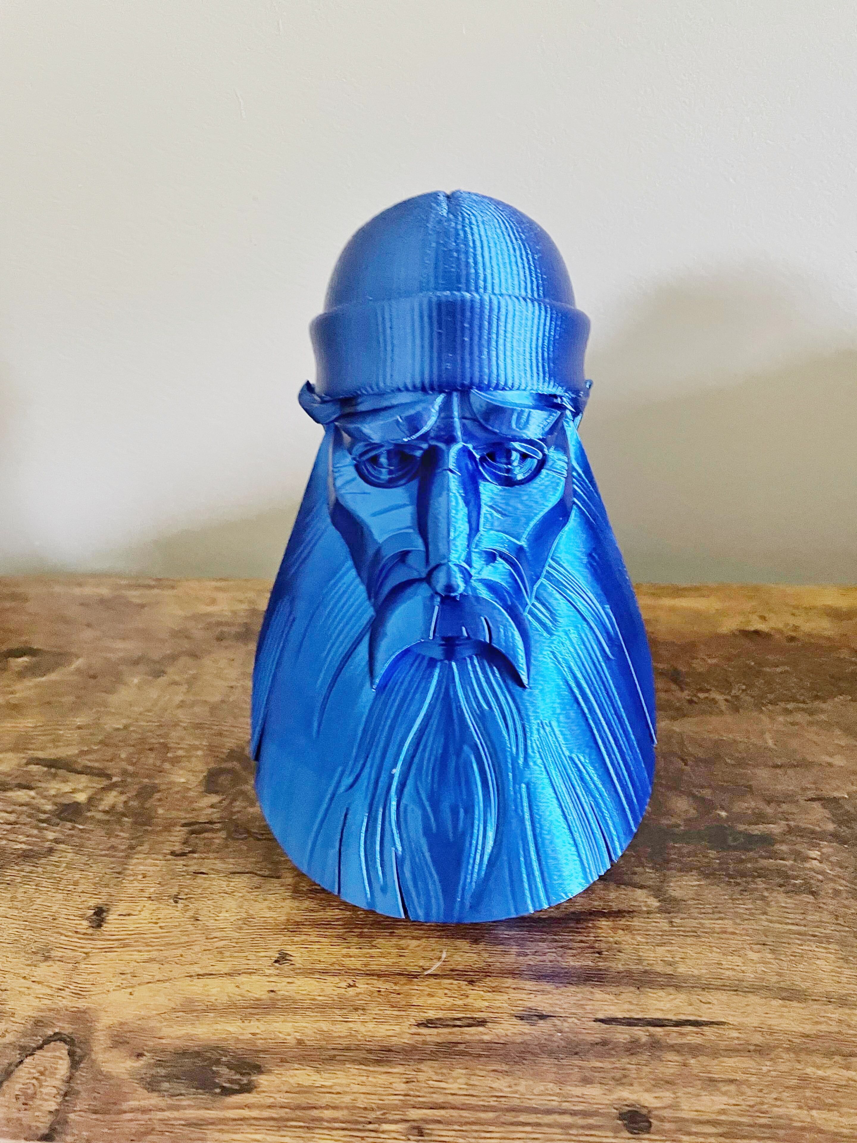 The Fisherman - Bust Headphone Stand - Bearded Man 3D print model_7