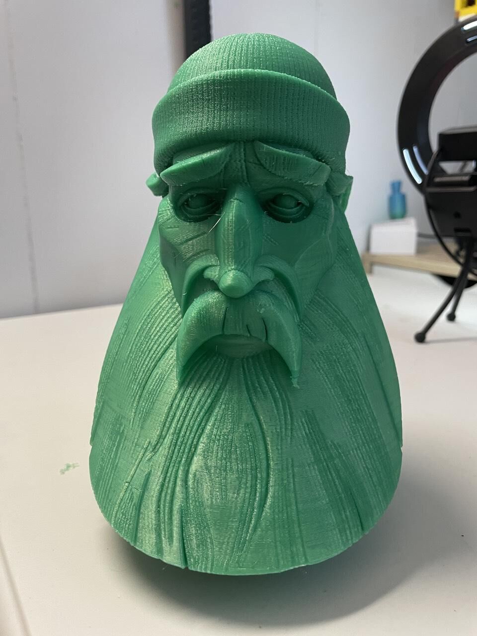 The Fisherman - Bust Headphone Stand - Bearded Man 3D print model_4