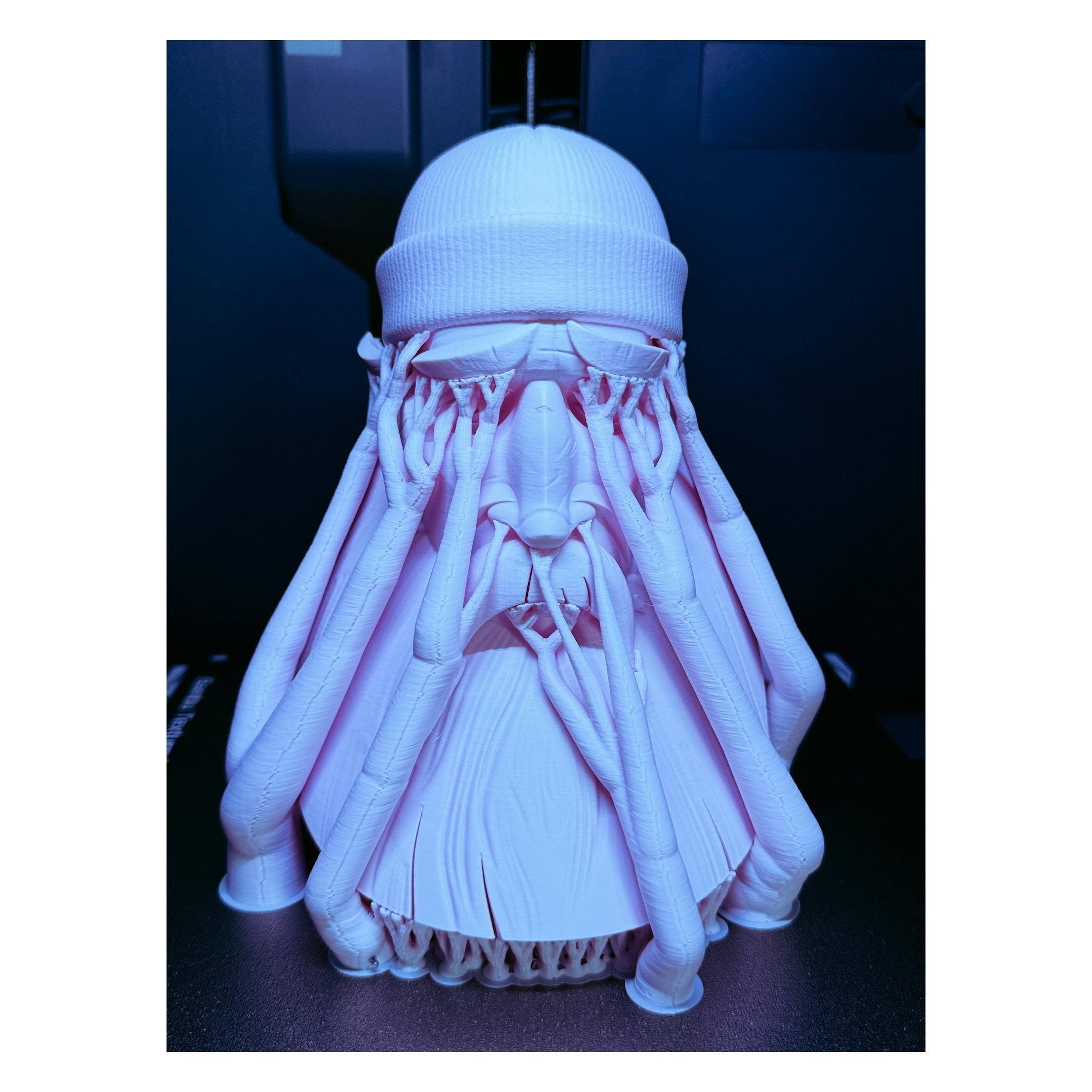 The Fisherman - Bust Headphone Stand - Bearded Man 3D print model_13