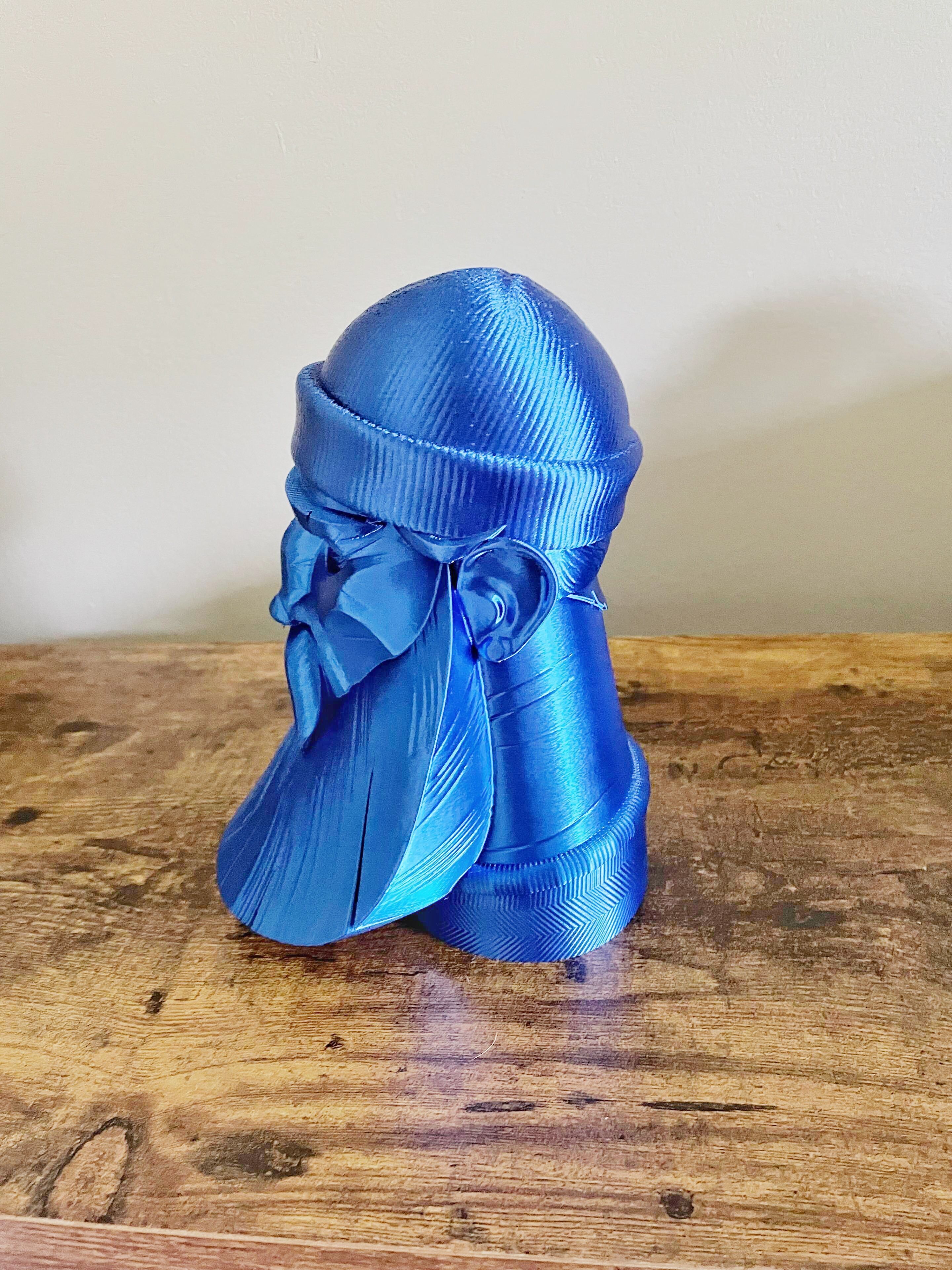 The Fisherman - Bust Headphone Stand - Bearded Man 3D print model_5