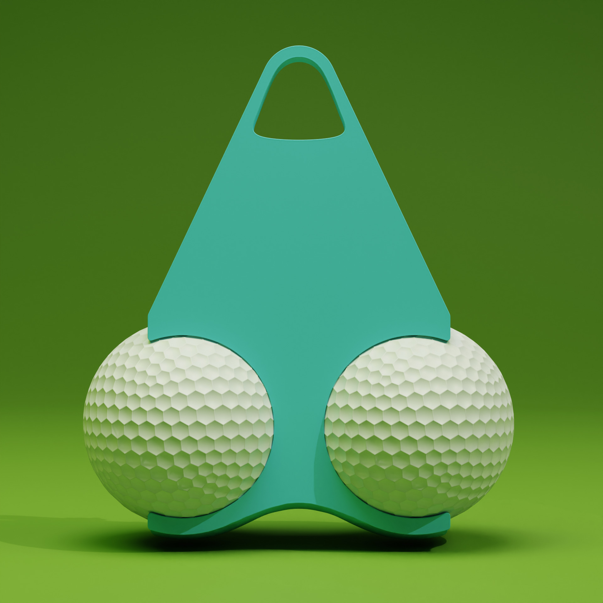 Golf Ball Holder and Tee Holder - Improved - Add Name 3D print model_2