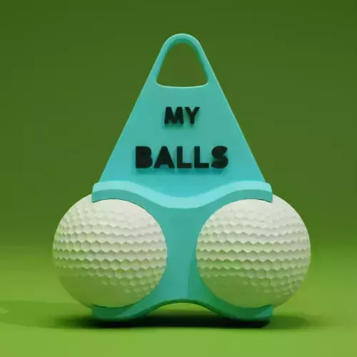 Golf Ball Holder and Tee Holder - Improved - Add Name 3D print model