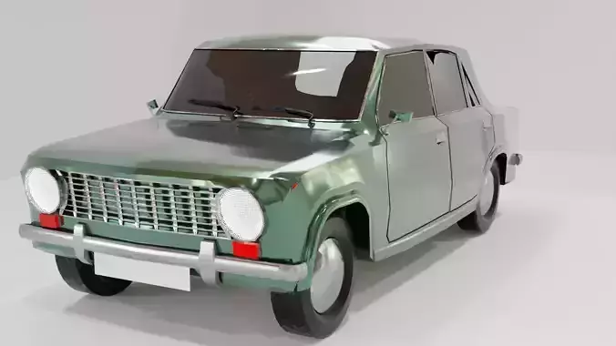 Low Poly Classic Car 3D Model 