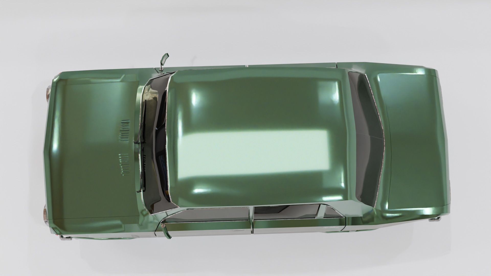 Low Poly Classic Car 3D Model Low-poly 3D model_5