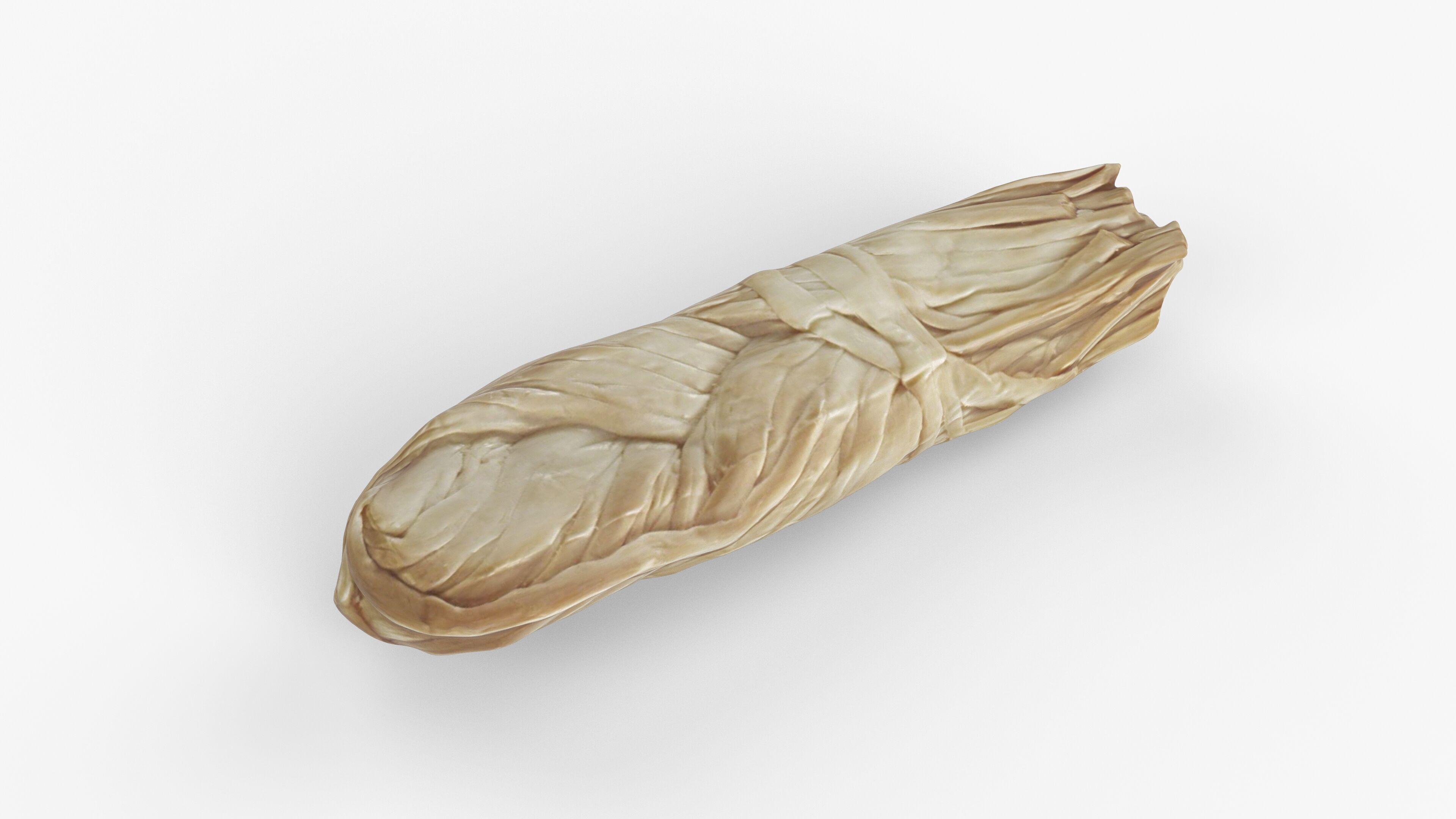 Photorealistic 3D scan of suluguni cheese braid Low-poly 3D model_11