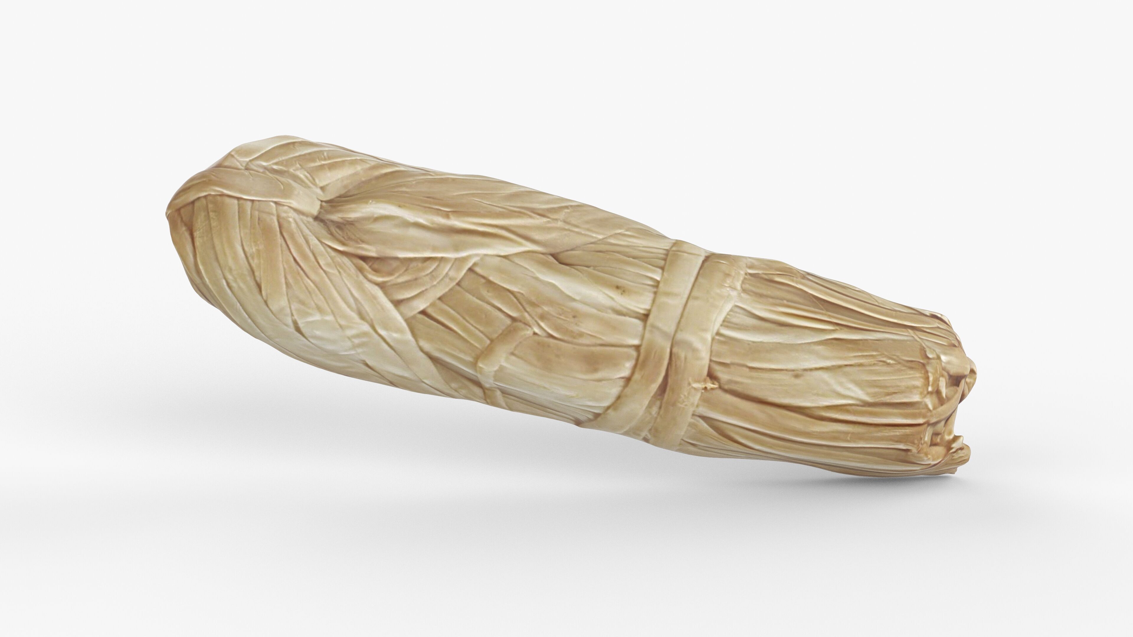 Photorealistic 3D scan of suluguni cheese braid Low-poly 3D model_4