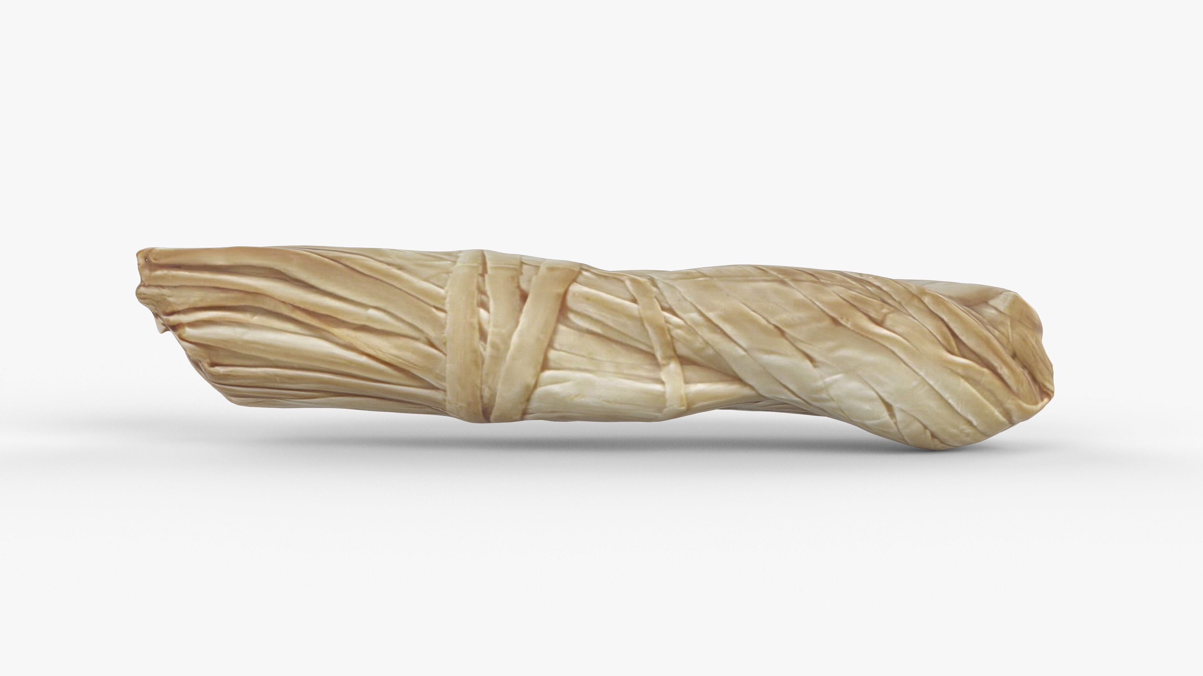 Photorealistic 3D scan of suluguni cheese braid Low-poly 3D model_2