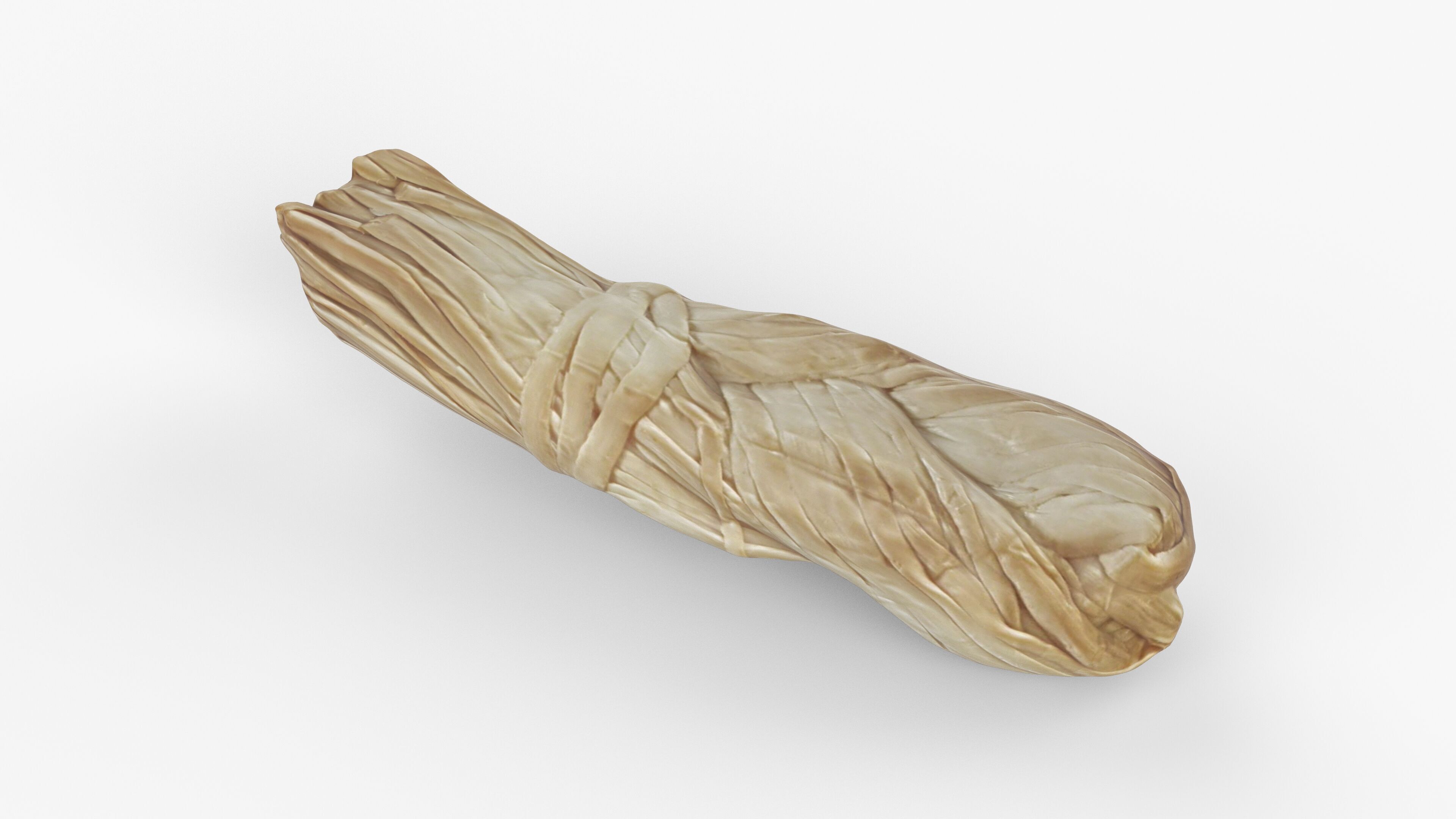 Photorealistic 3D scan of suluguni cheese braid Low-poly 3D model_12