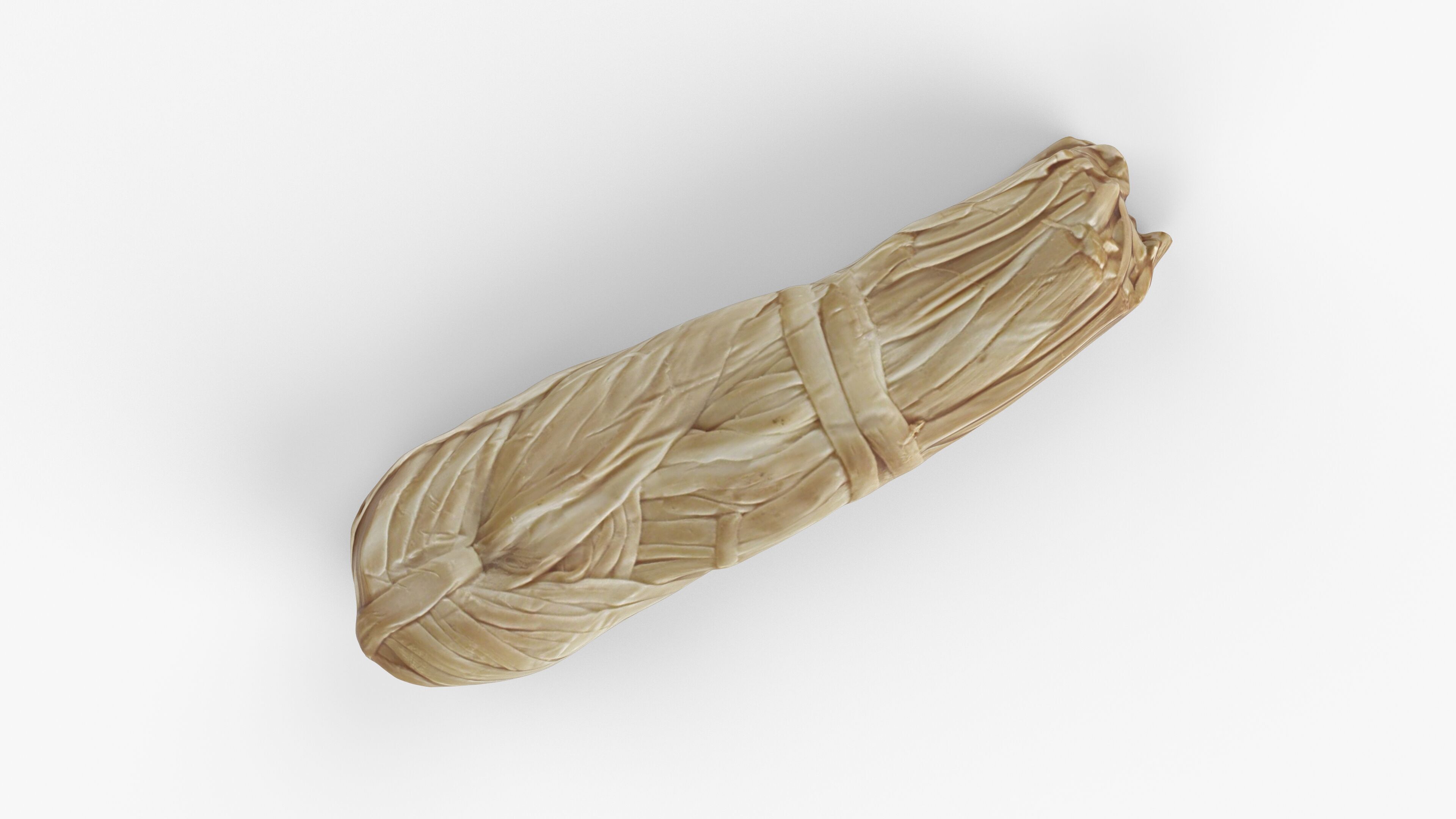 Photorealistic 3D scan of suluguni cheese braid Low-poly 3D model_9