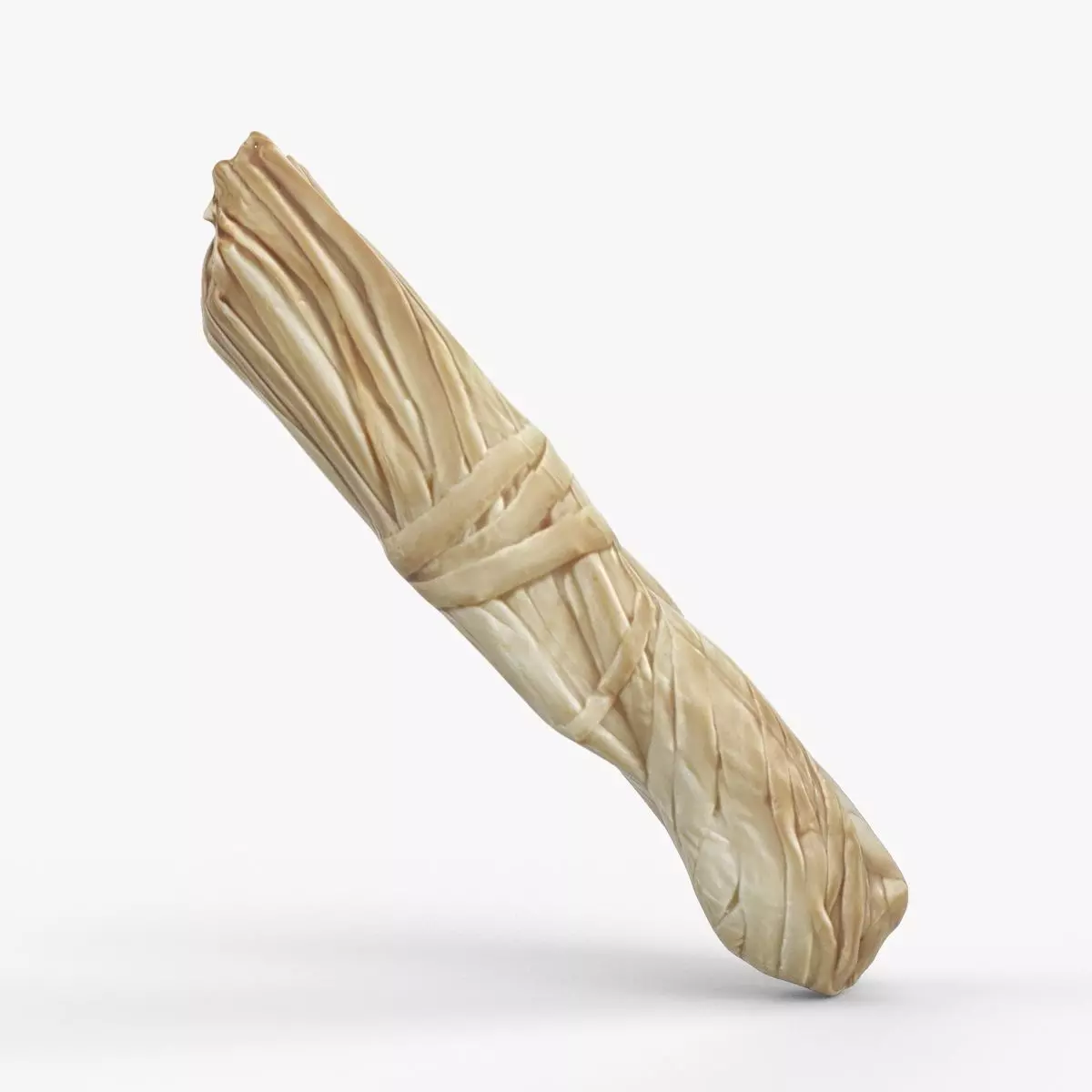 Photorealistic 3D scan of suluguni cheese braid Low-poly 3D model_0