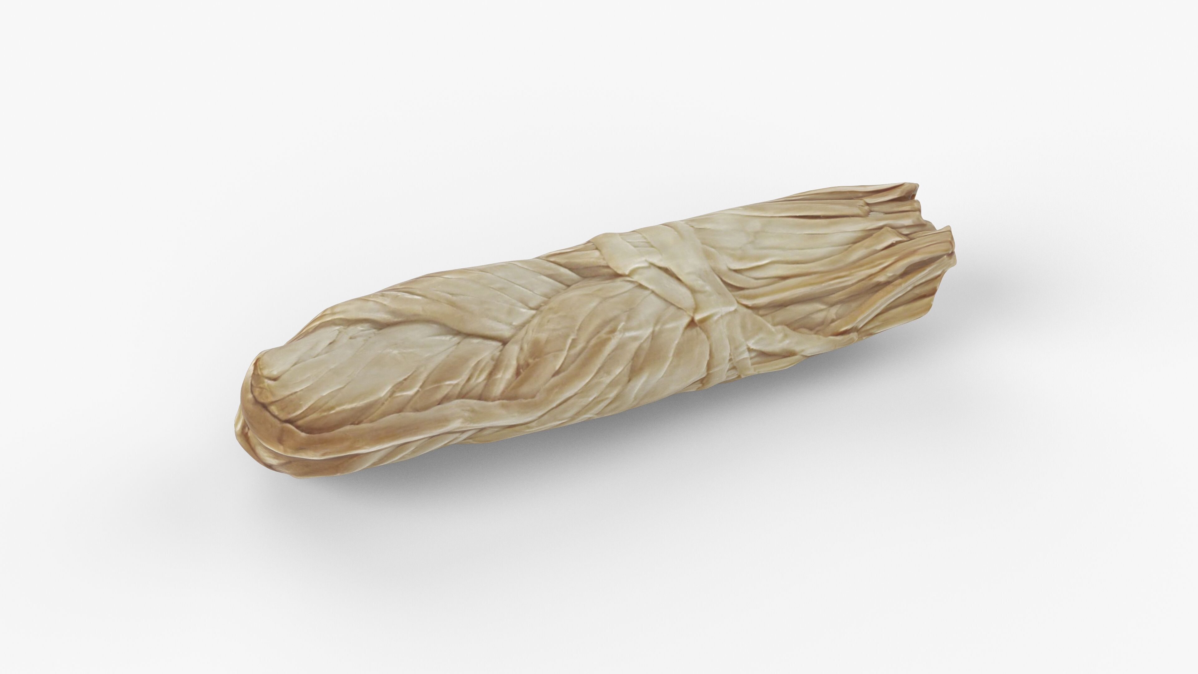 Photorealistic 3D scan of suluguni cheese braid Low-poly 3D model_10